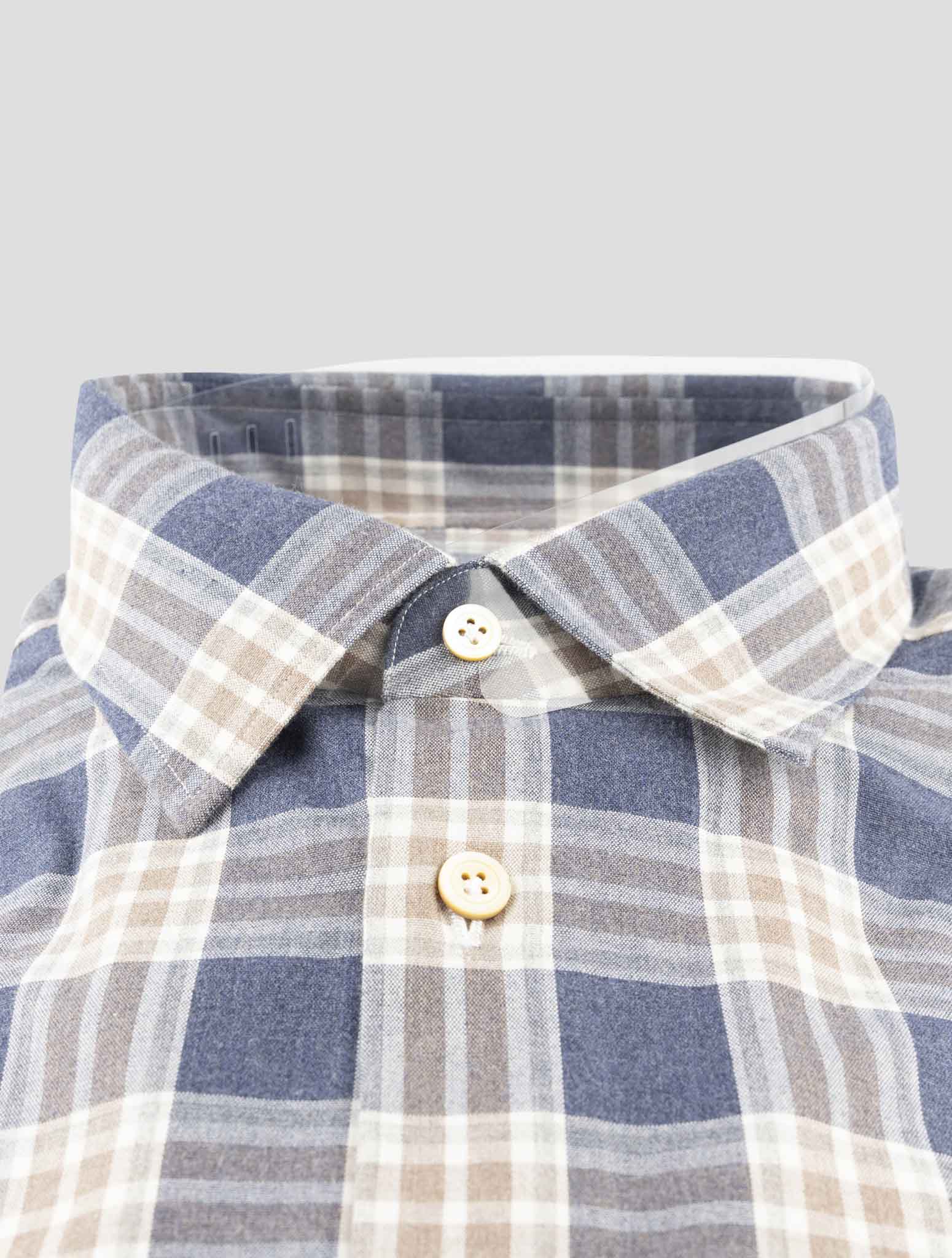 Kiton Brown Cotton Shirt