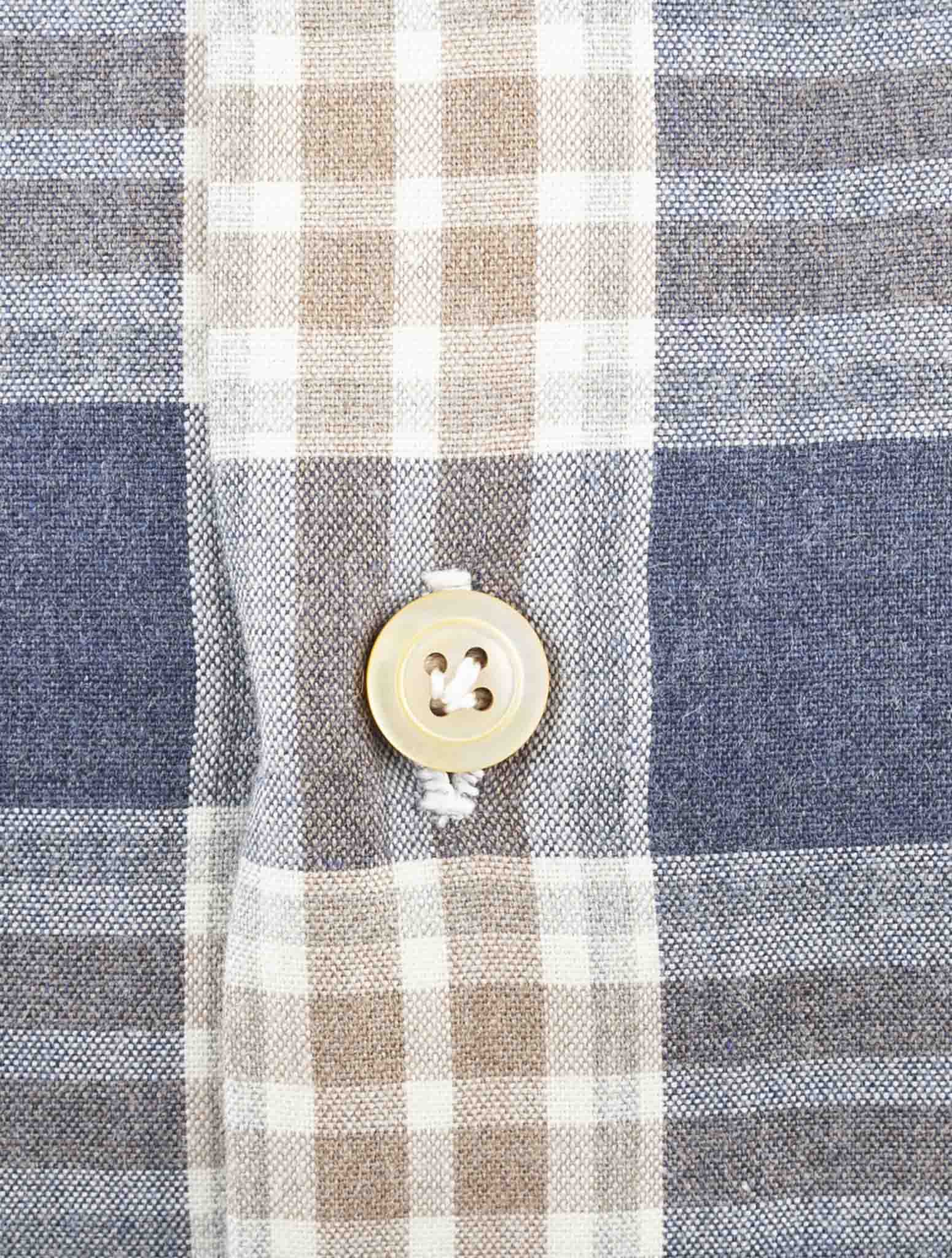 Kiton Brown Cotton Shirt