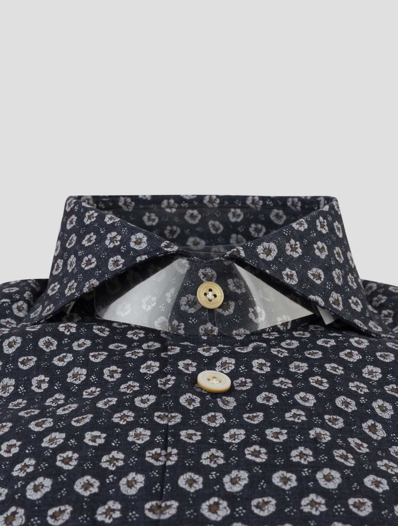 Kiton Blue Linen Shirt