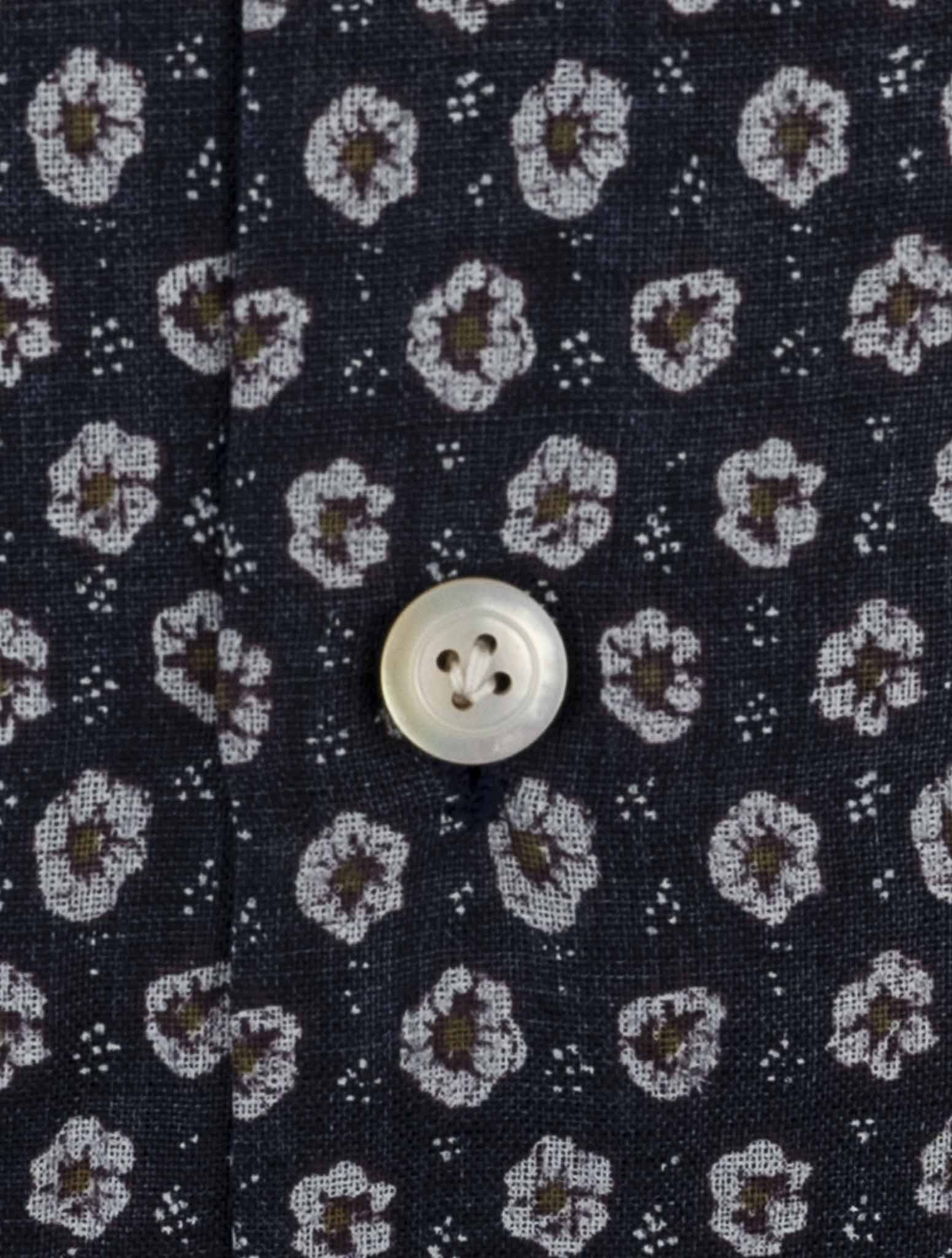 Kiton Blue Linen Shirt