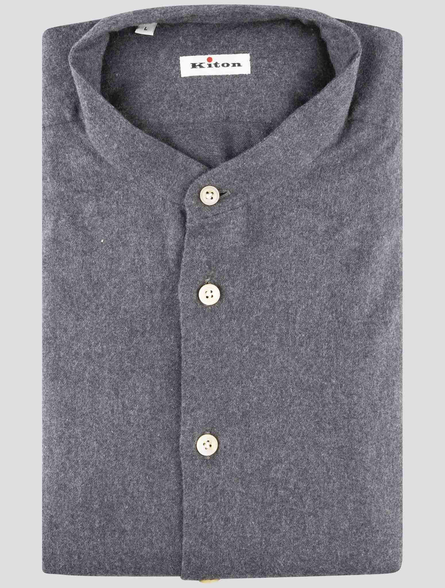 Kiton Dark Gray Cotton Shirt