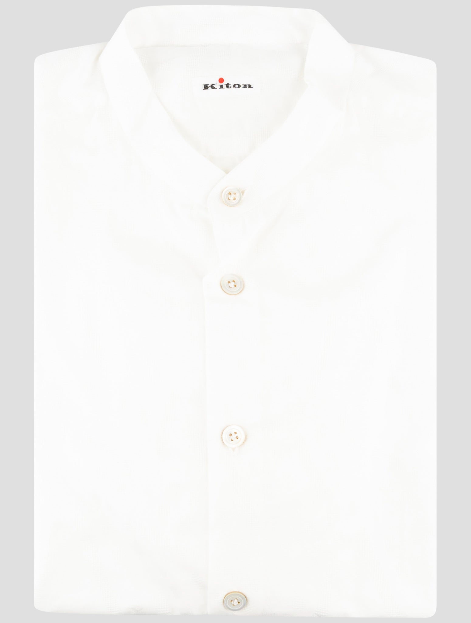 Kiton White Cotton Shirt