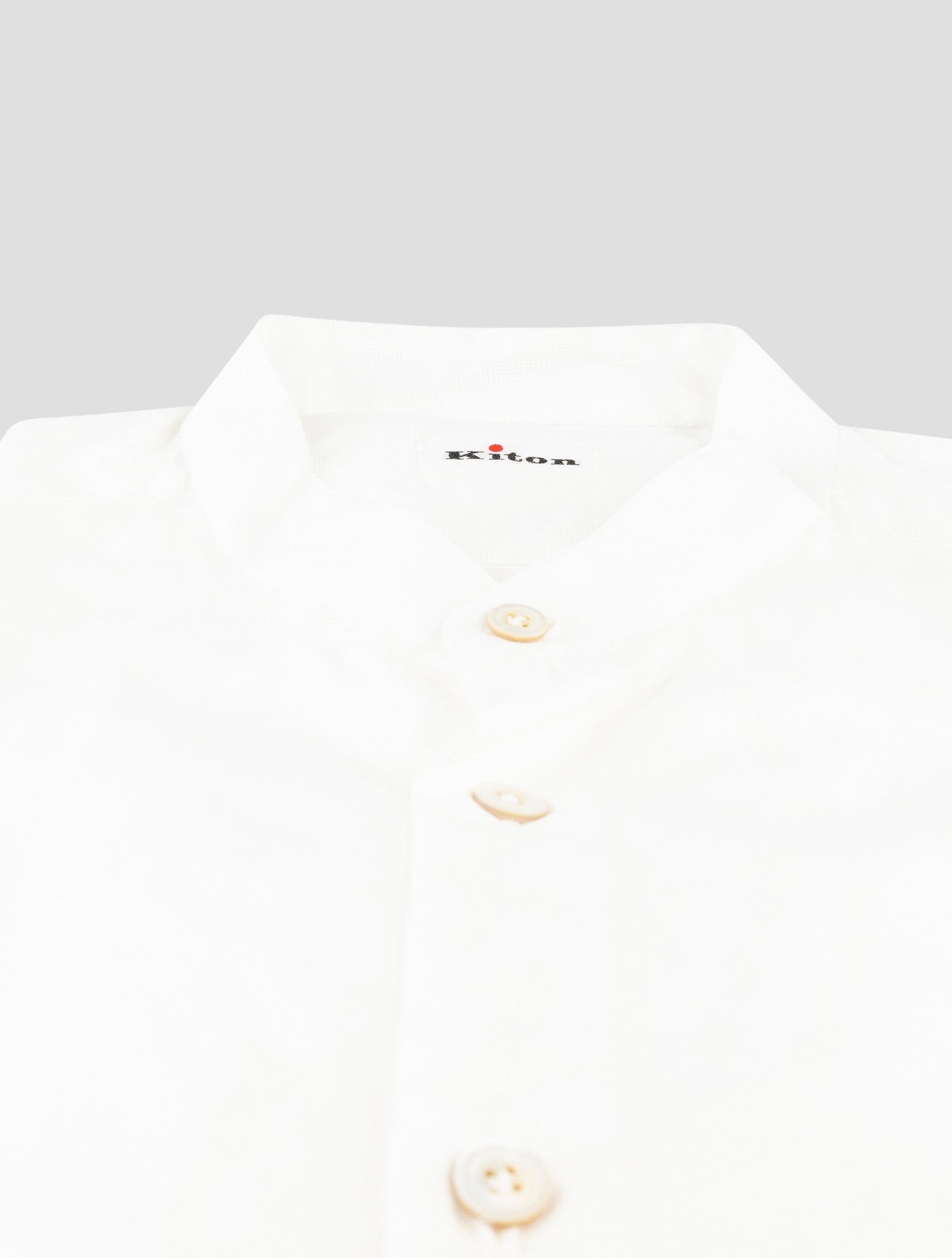 Kiton White Cotton Shirt