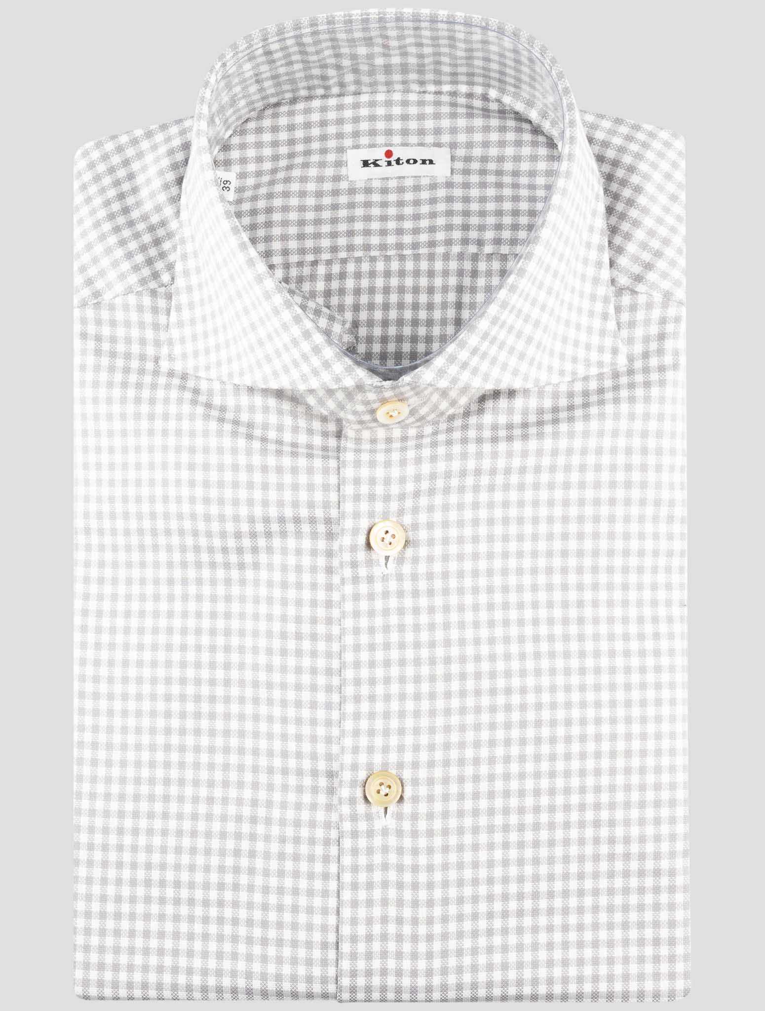 Kiton Gray Cotton Shirt