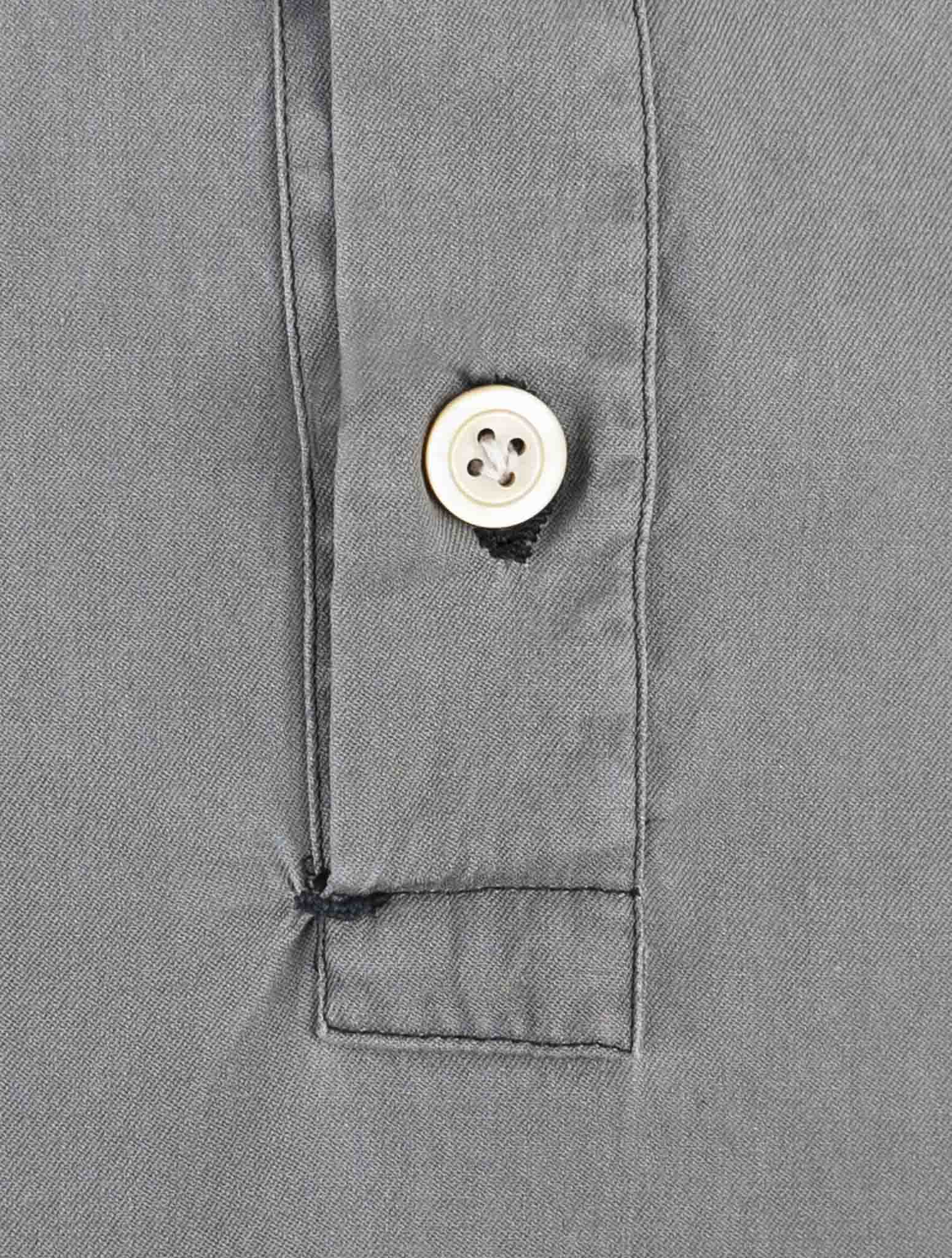 Kiton Gray Cotton Sweater Polo