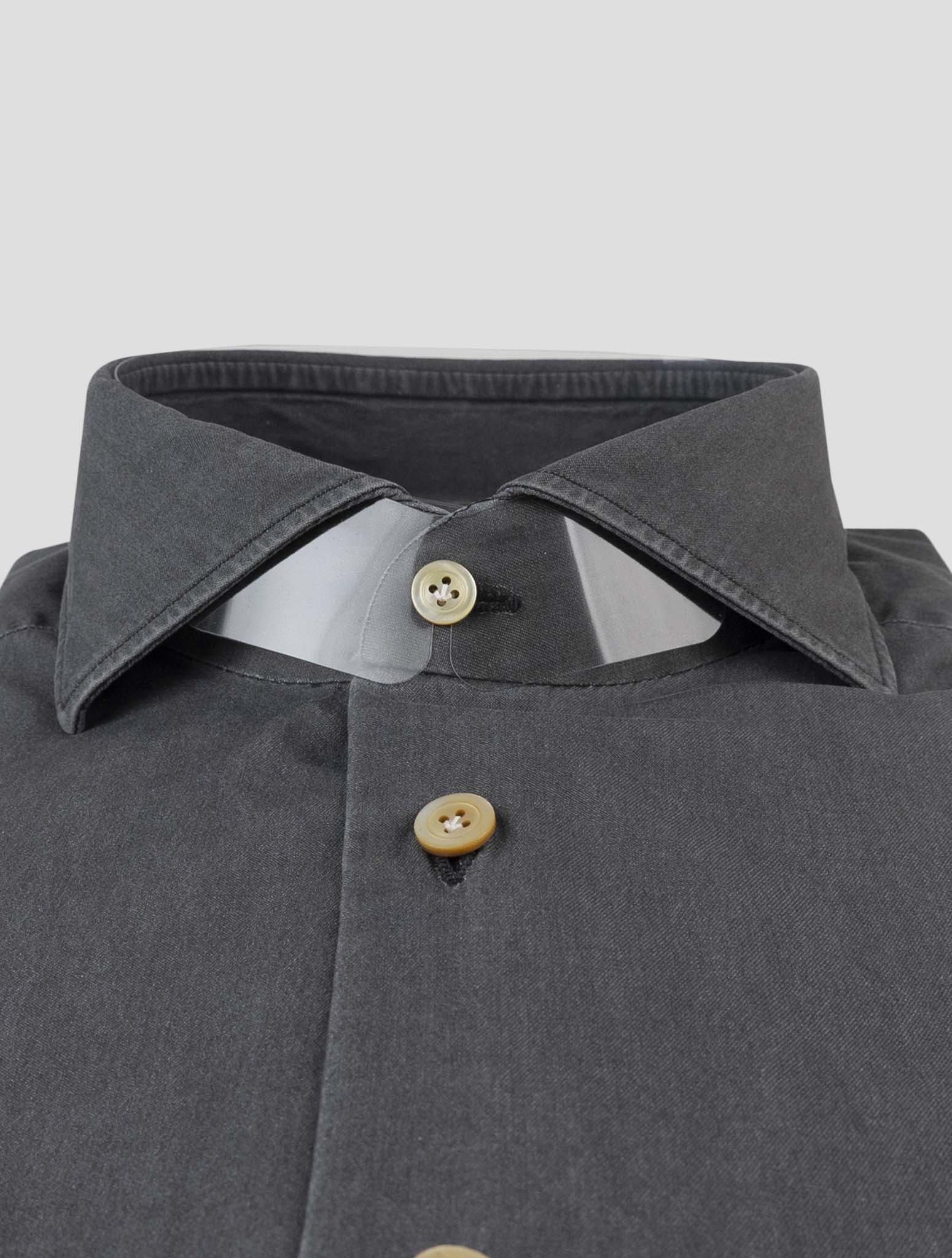 Kiton Brown Cotton Shirt