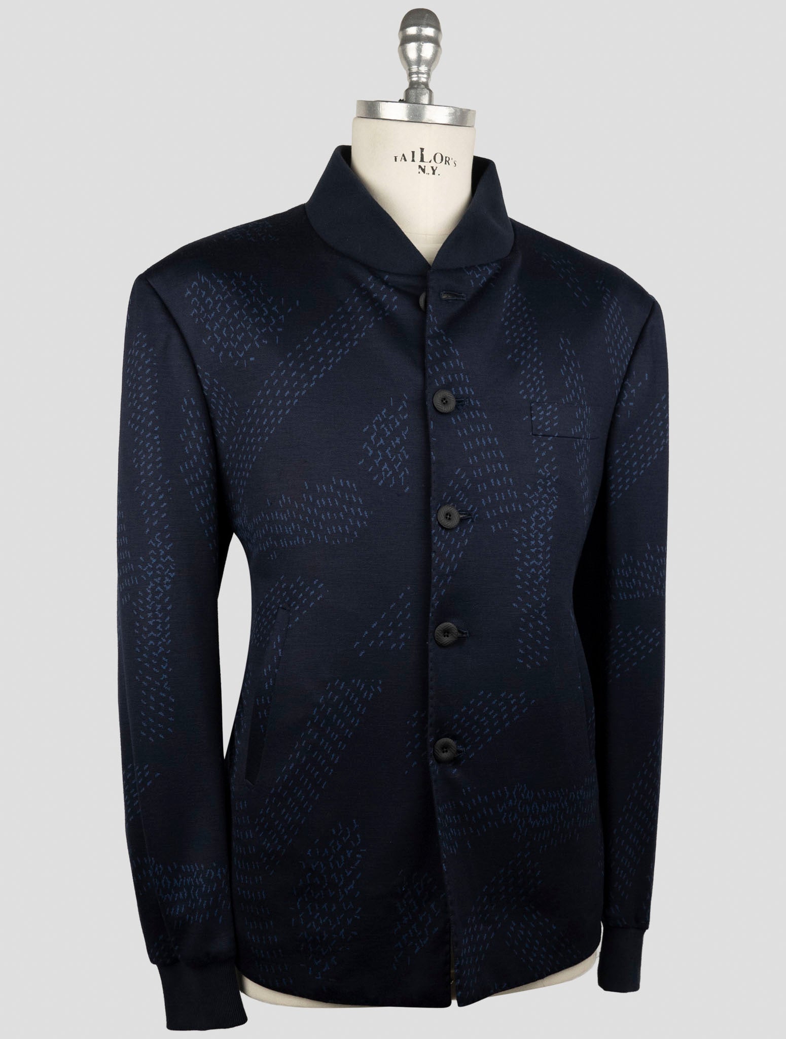 Kiton Knt Blue Wool Suit
