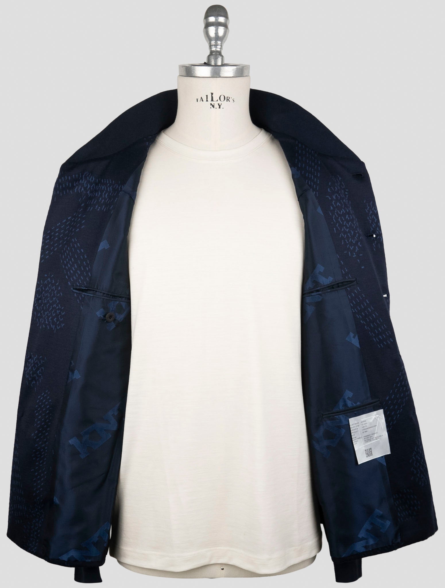 Kiton Knt Blue Wool Suit