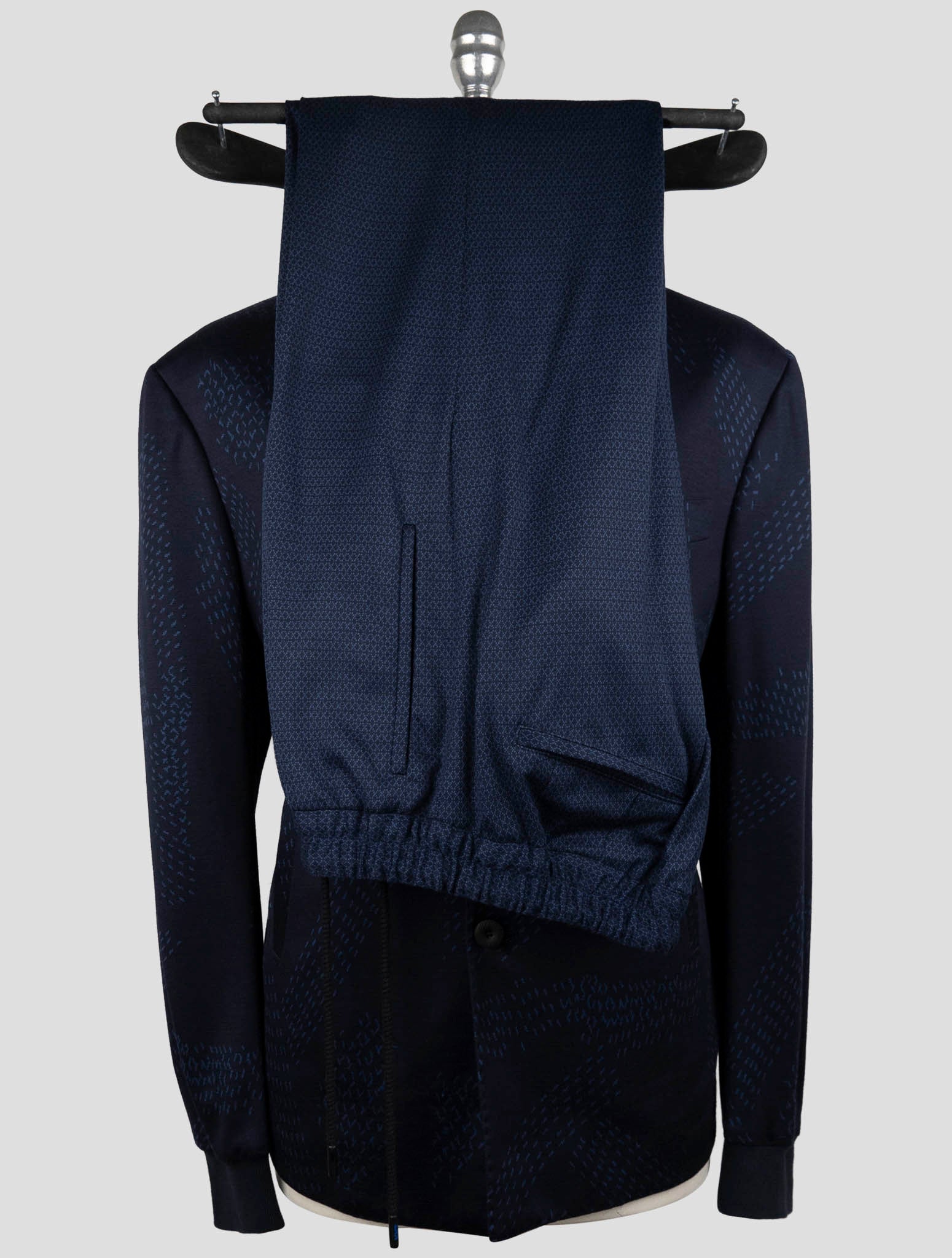 Kiton Knt Blue Wool Suit