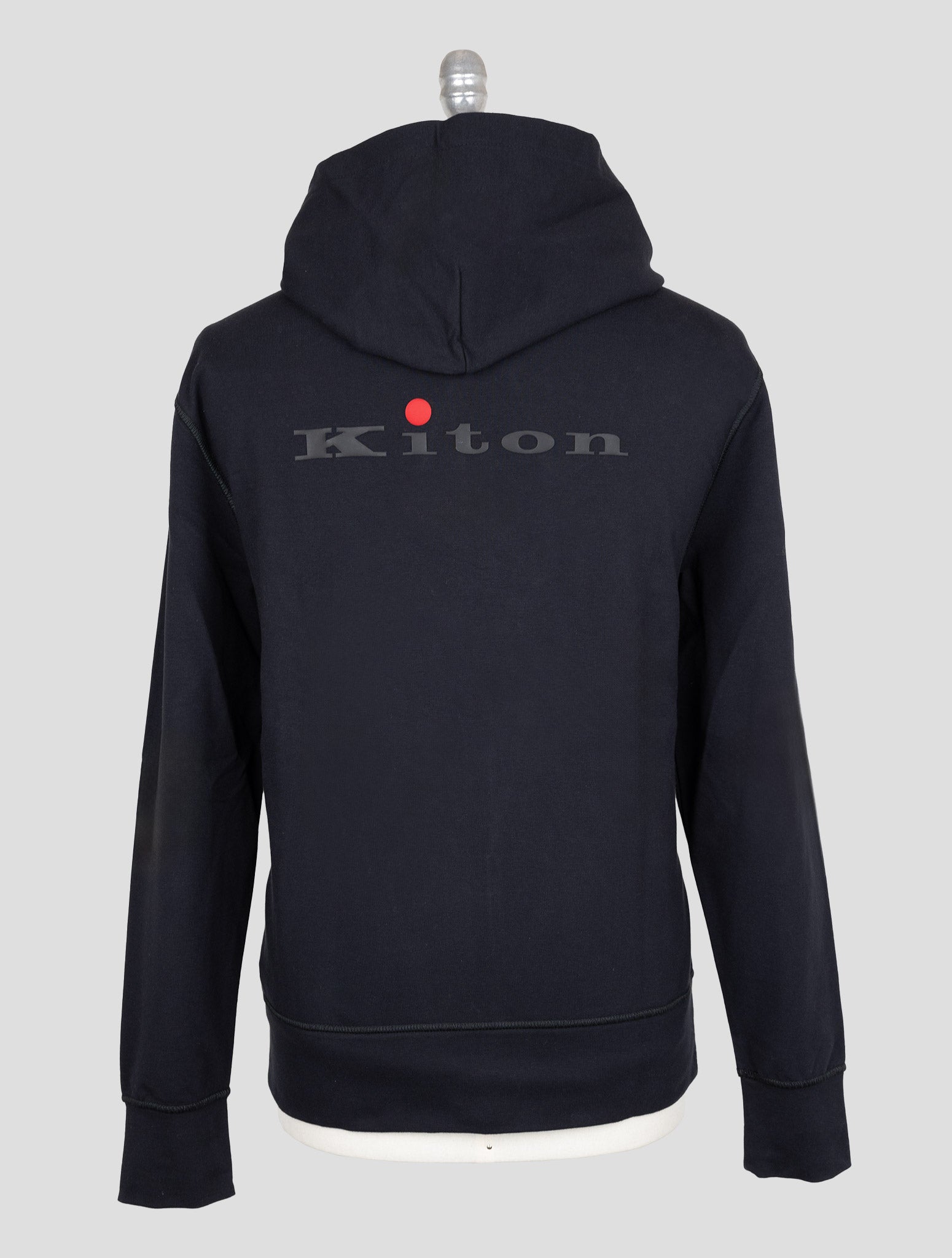 Kiton Black Cotton Ea Sweater Full Zip