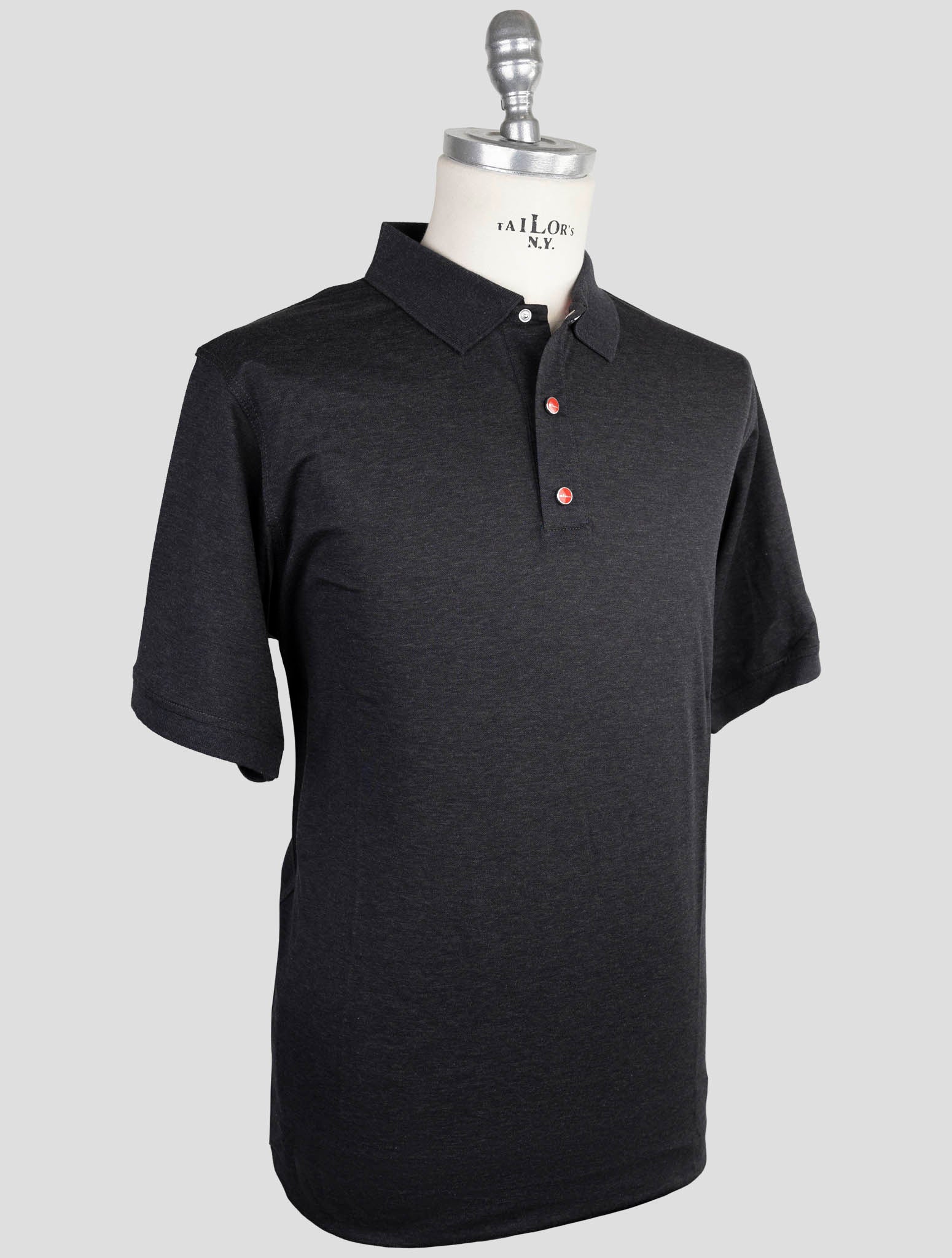 Kiton Dark Gray Cotton Polo