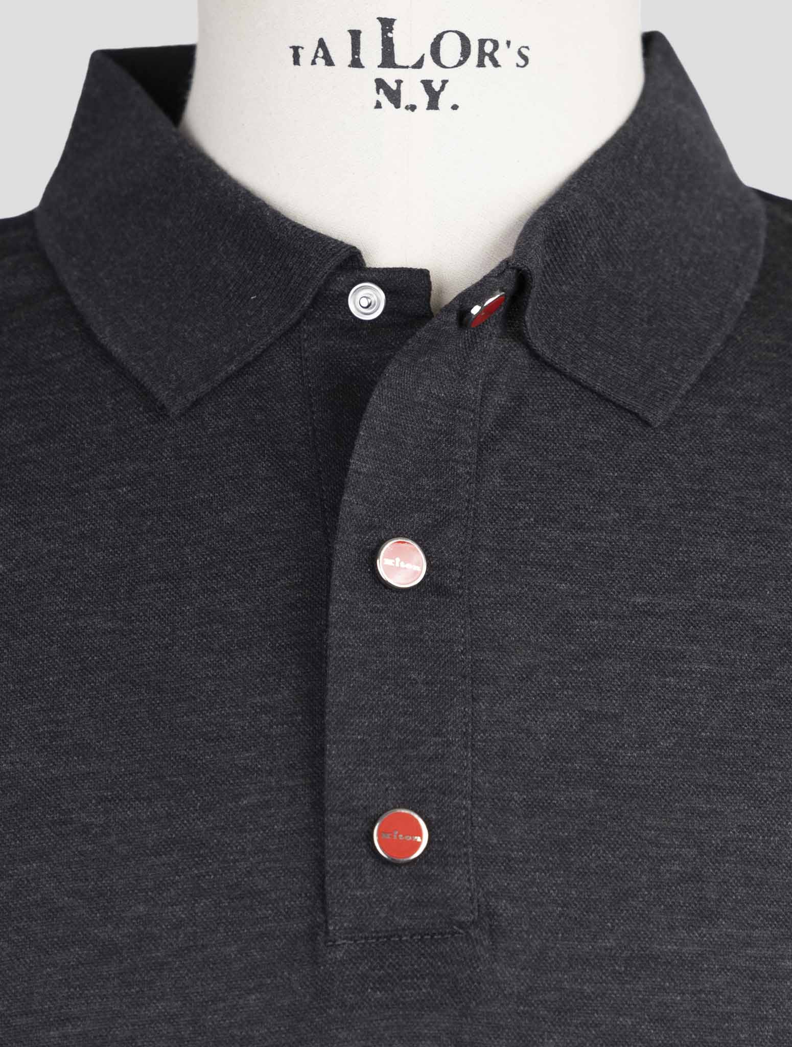 Kiton Dark Gray Cotton Polo