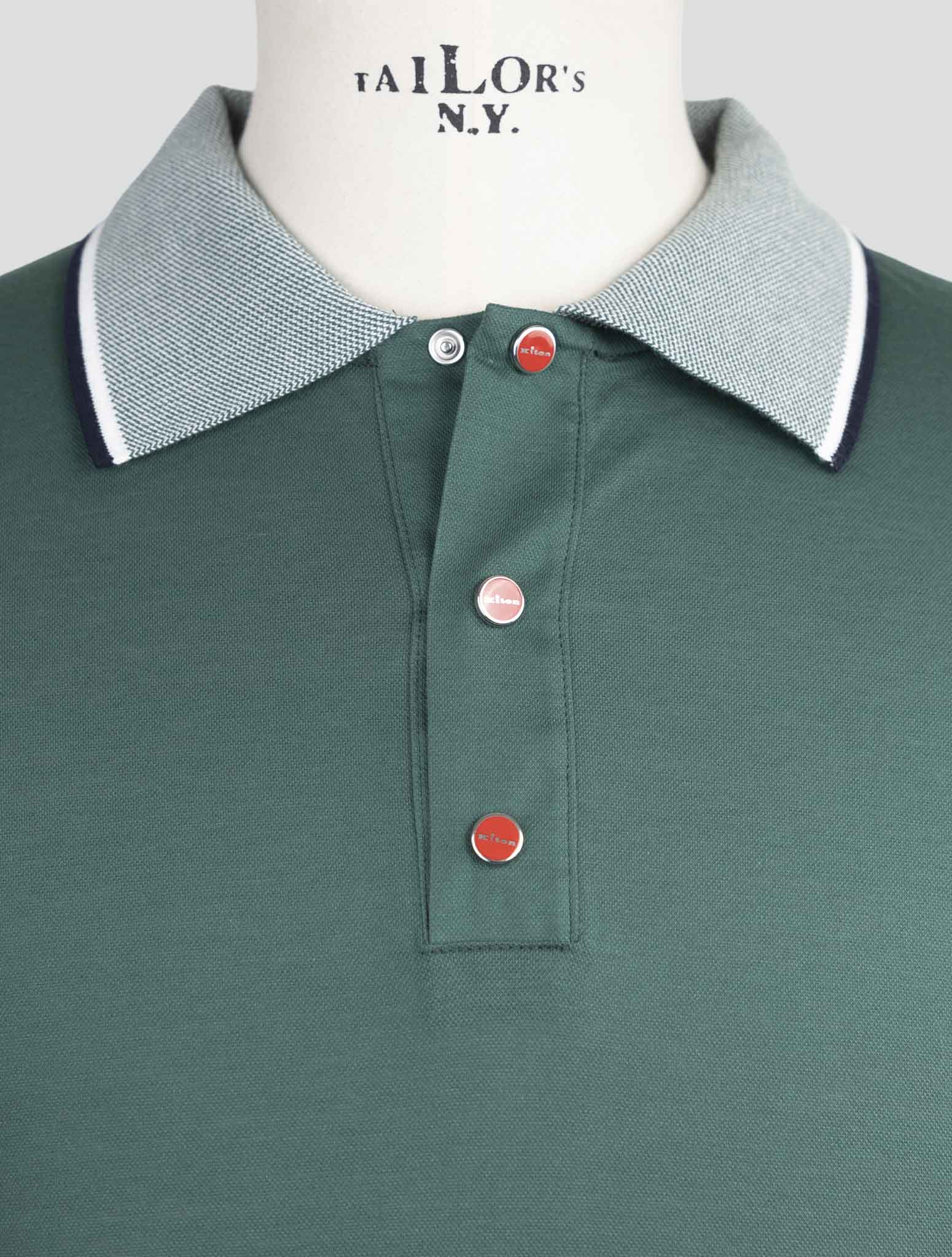 Kiton Green Cotton Polo