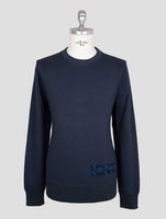 Kiton Knt Blue Cotton Sweater Crewneck