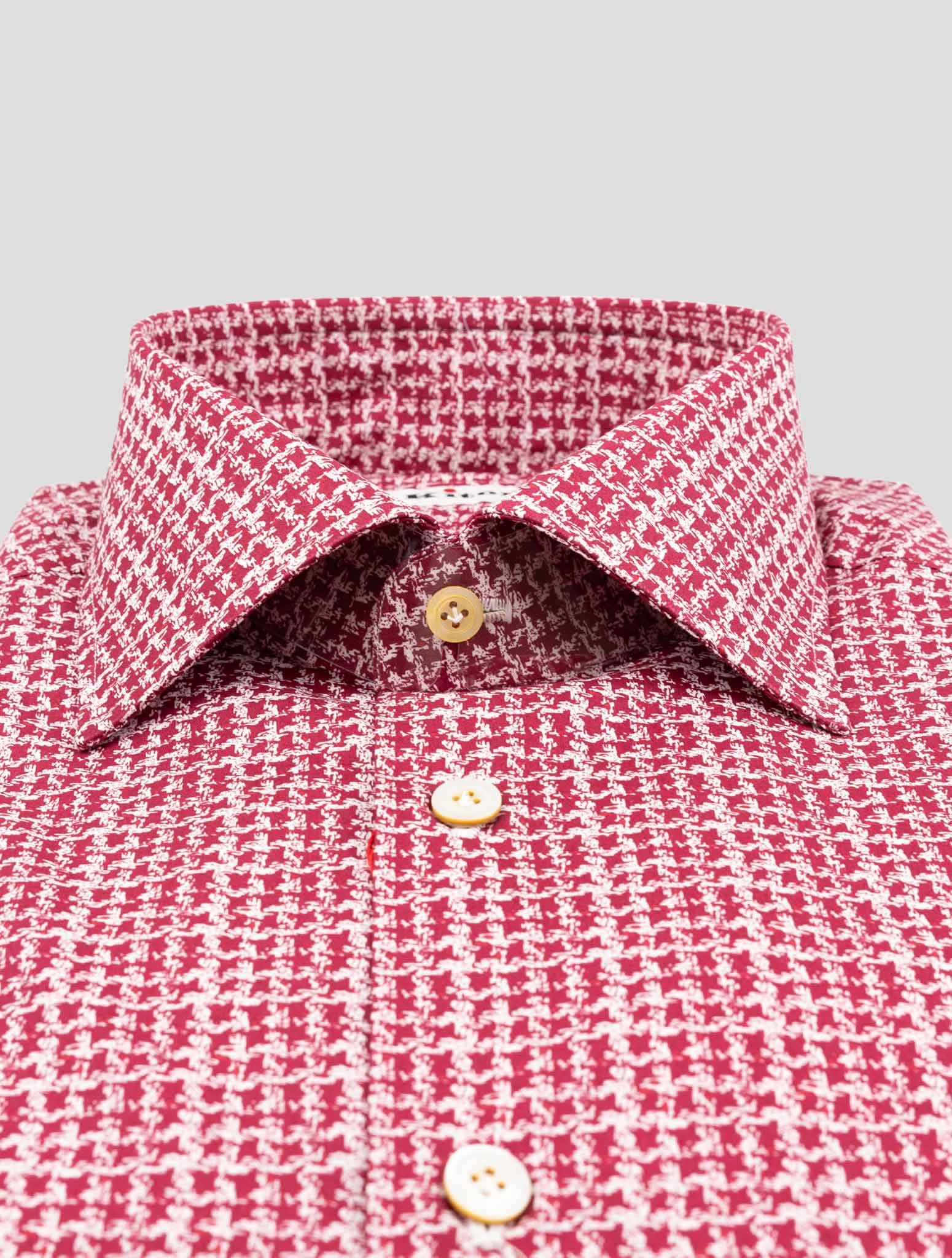 Kiton Red Cotton Shirt