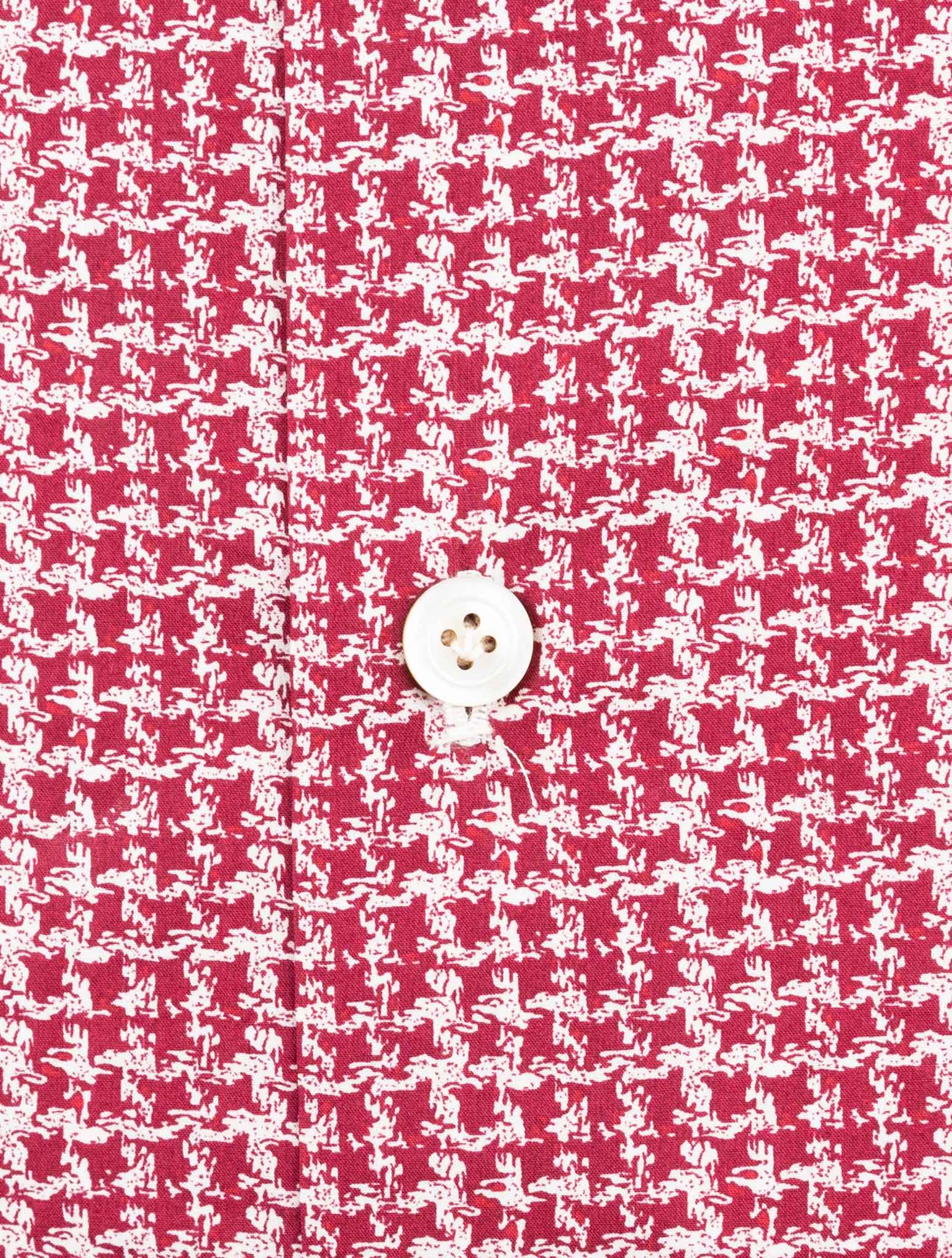 Kiton Red Cotton Shirt