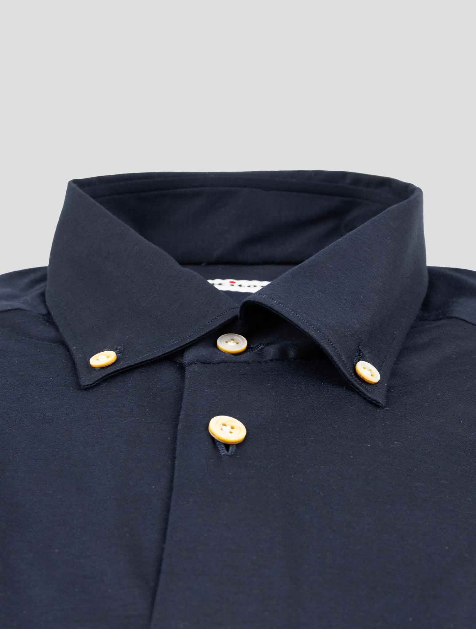 Kiton Blue Cotton Shirt
