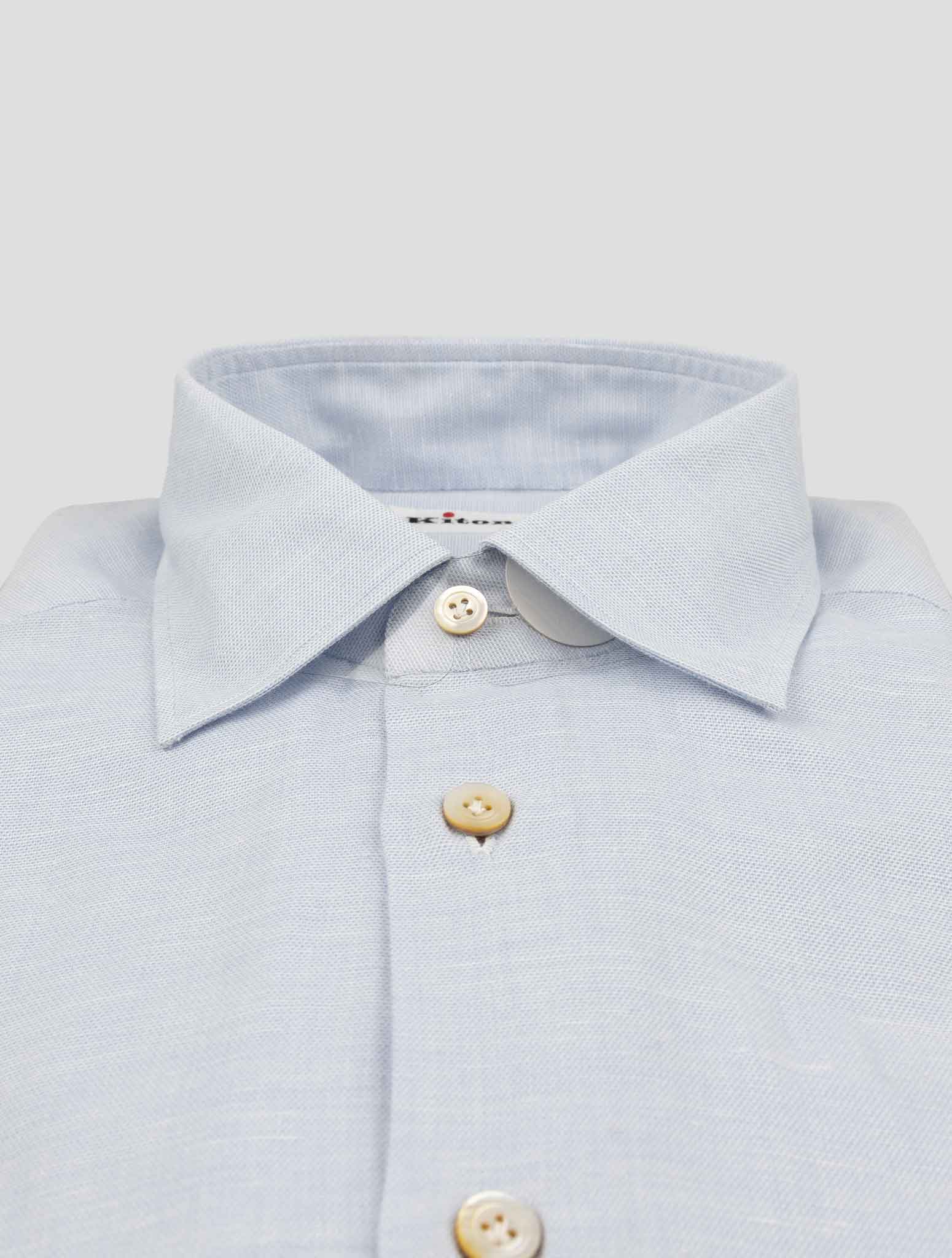 Kiton Light Blue Cotton Shirt