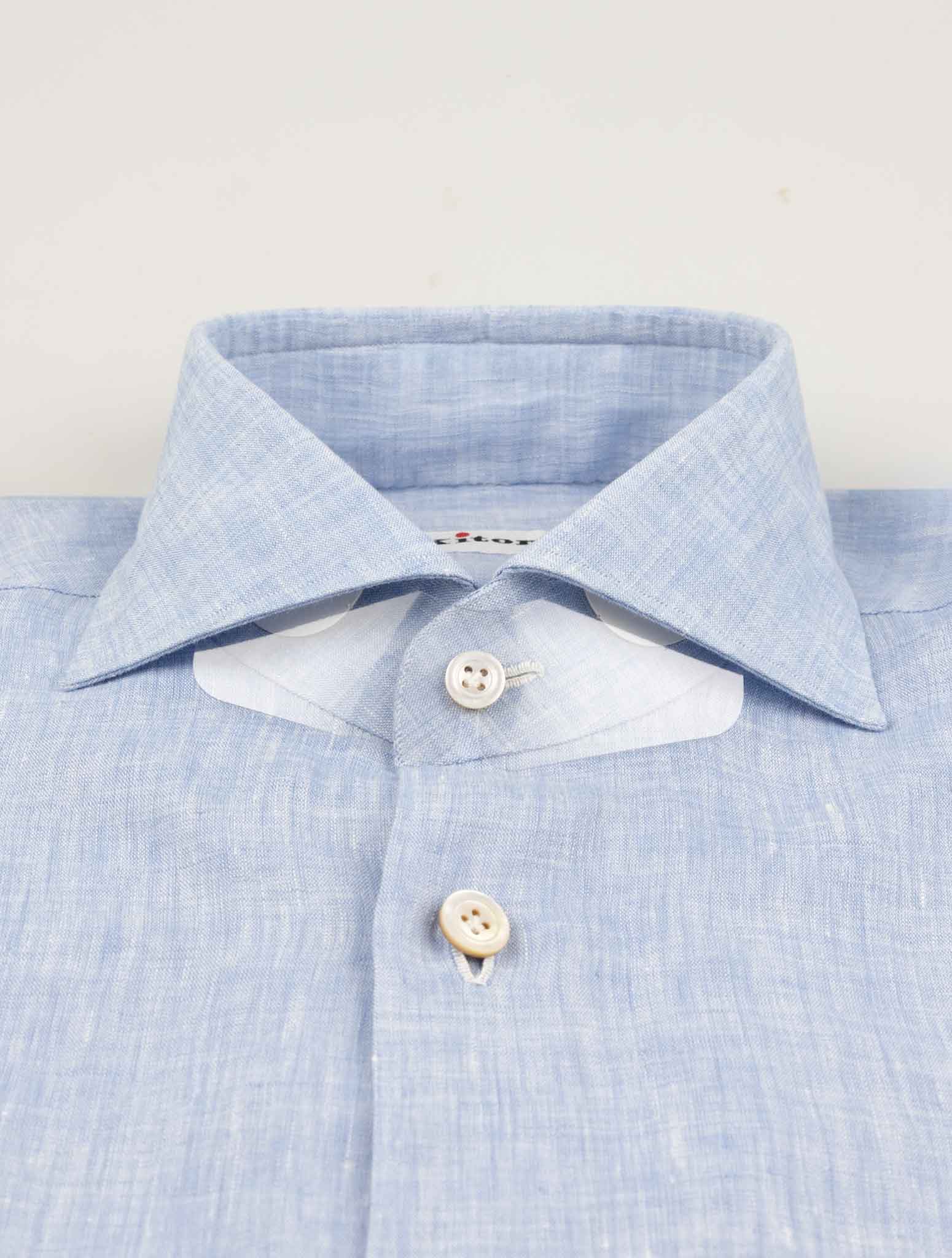 Kiton Light Blue Linen Shirt