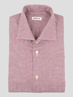 Kiton Red White Cotton Shirt