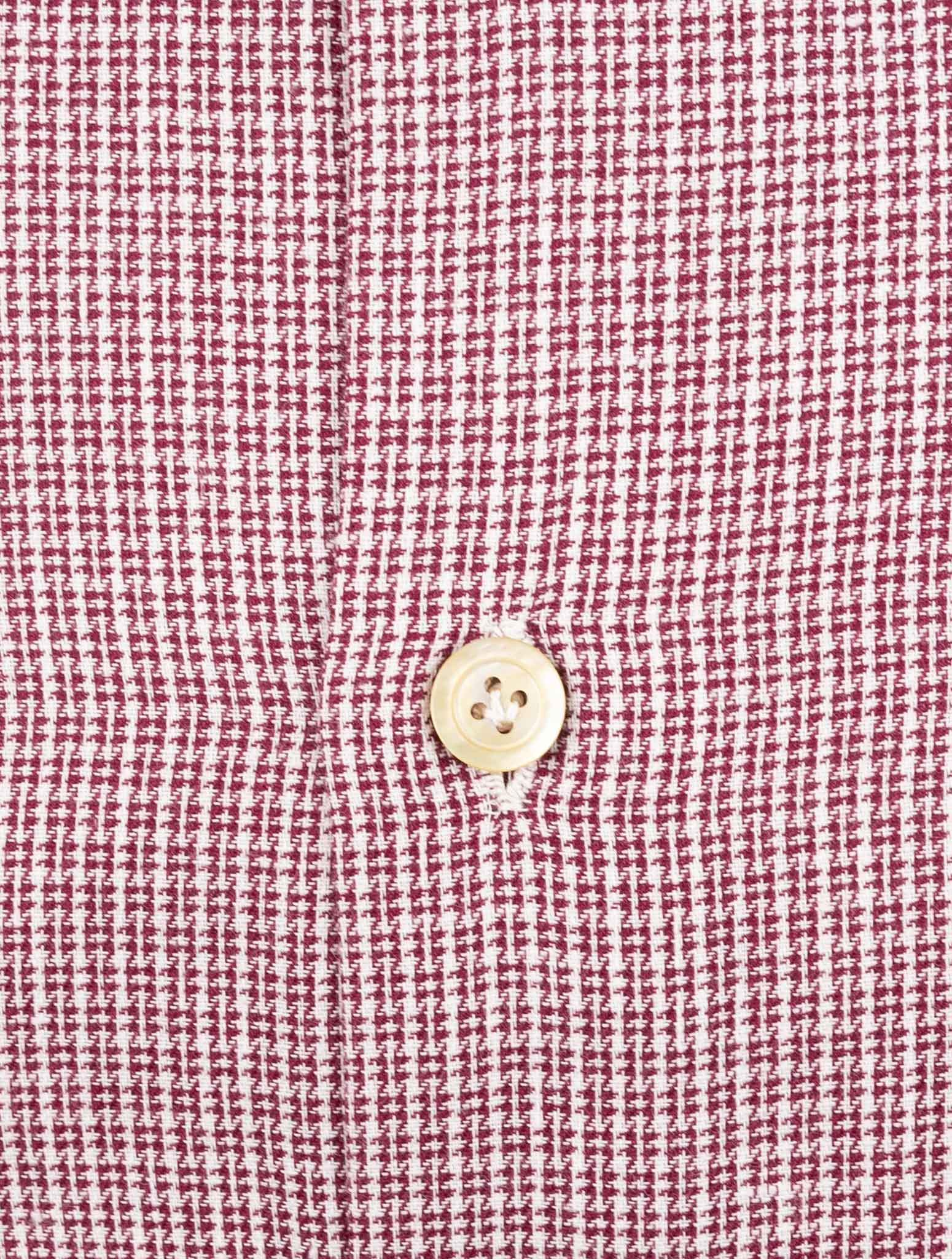 Kiton Red White Cotton Shirt