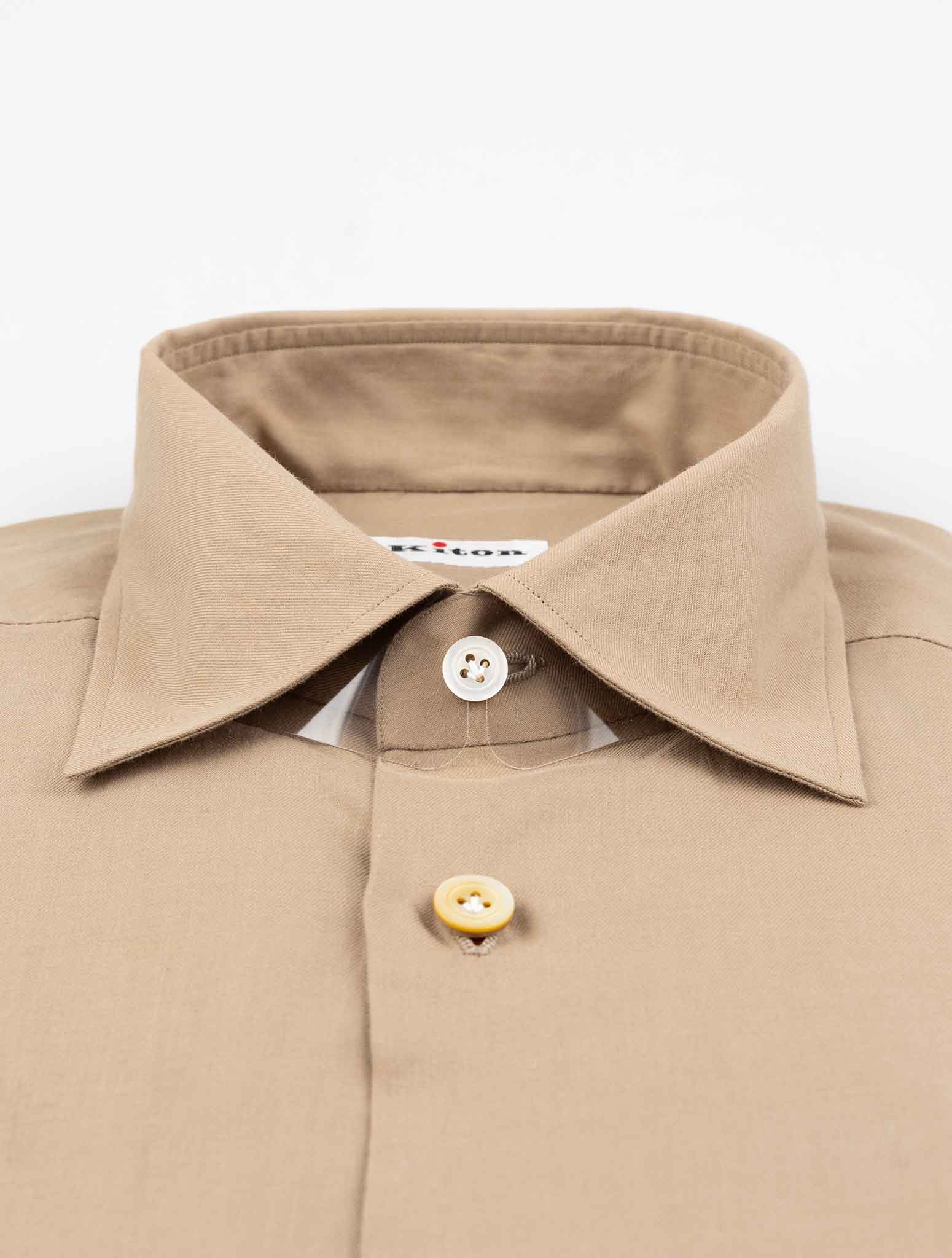 Kiton Brown Cotton Shirt