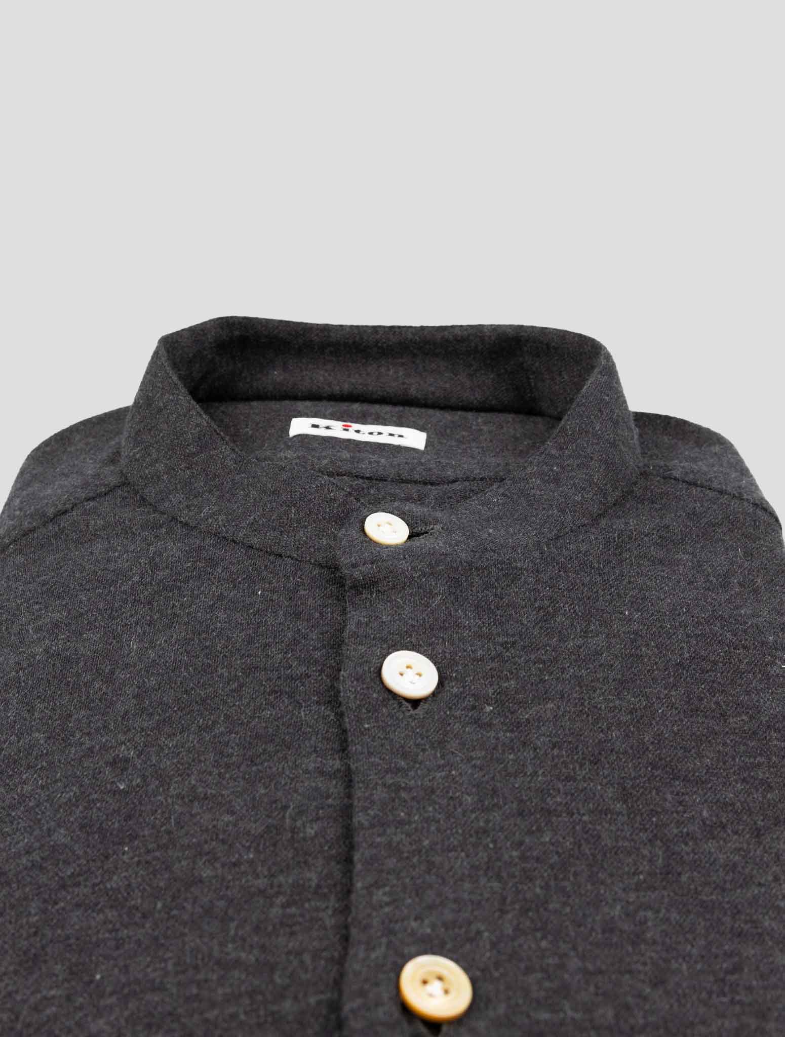 Kiton Dark Gray Cotton Cashmere Shirt