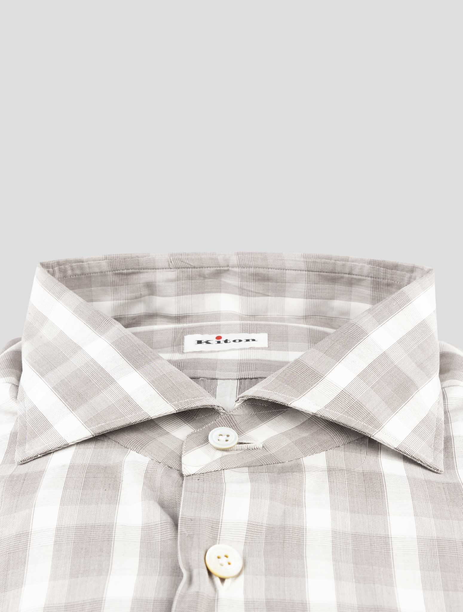 Kiton Gray Cotton Shirt