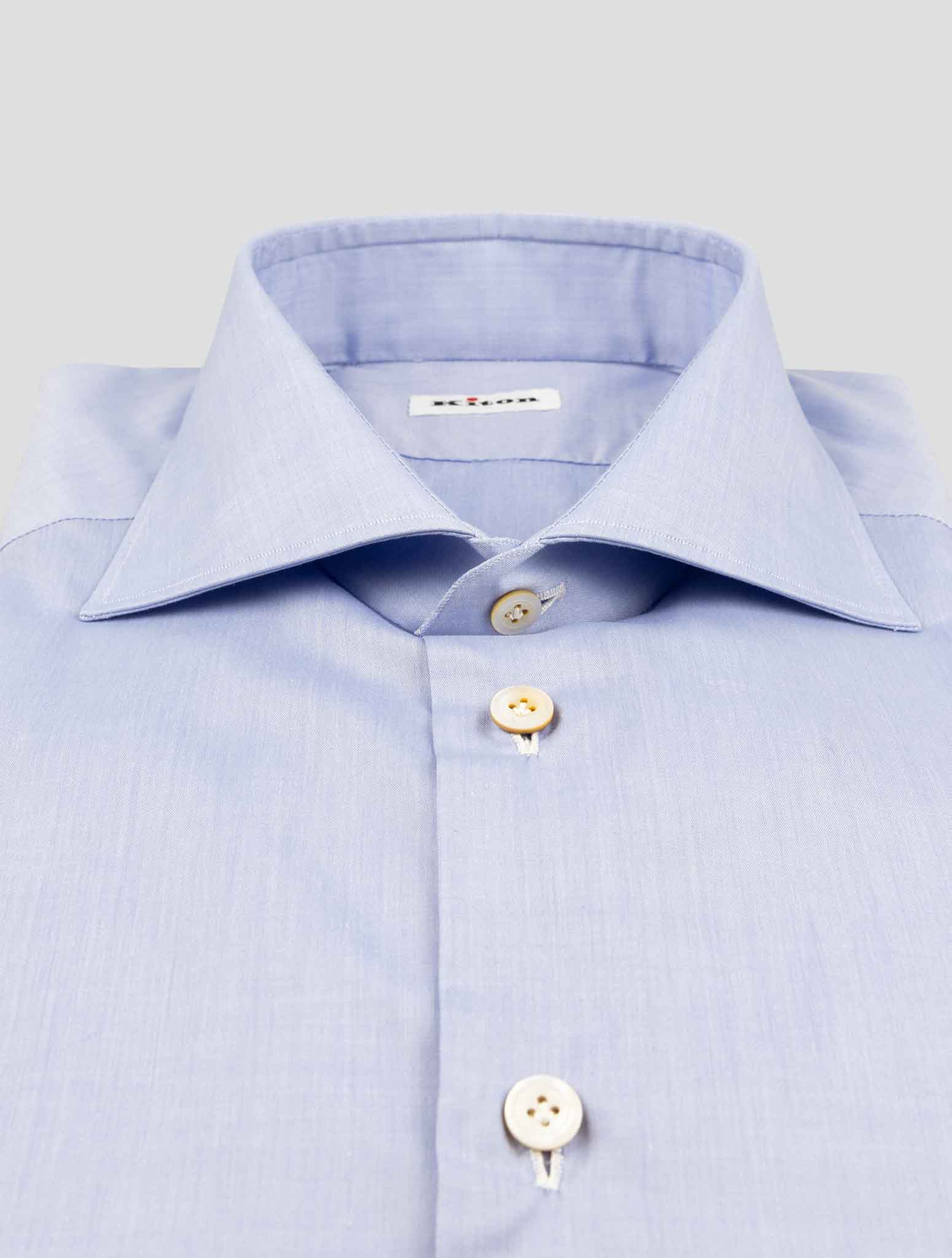 Kiton Light Blue Cotton Shirt