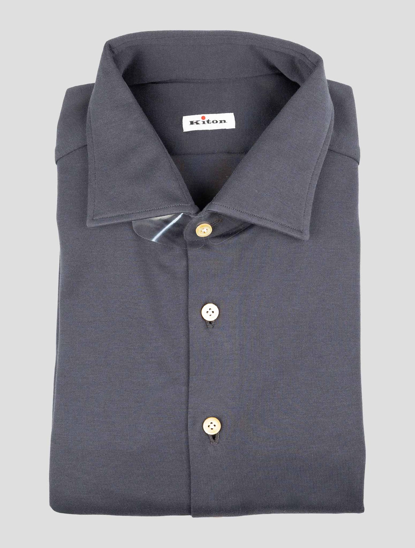 Kiton Gray Cotton Shirt