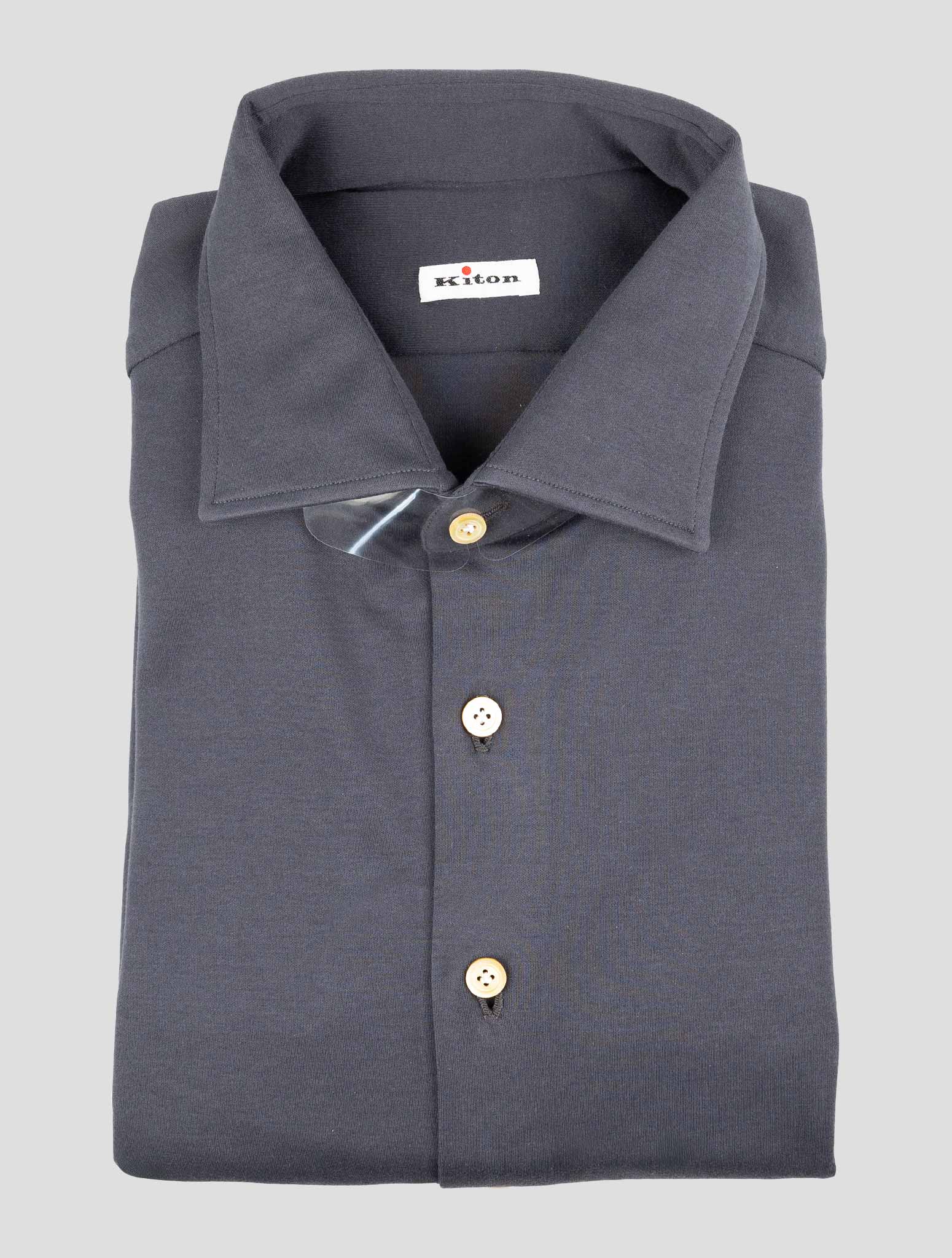 Kiton Gray Cotton Shirt