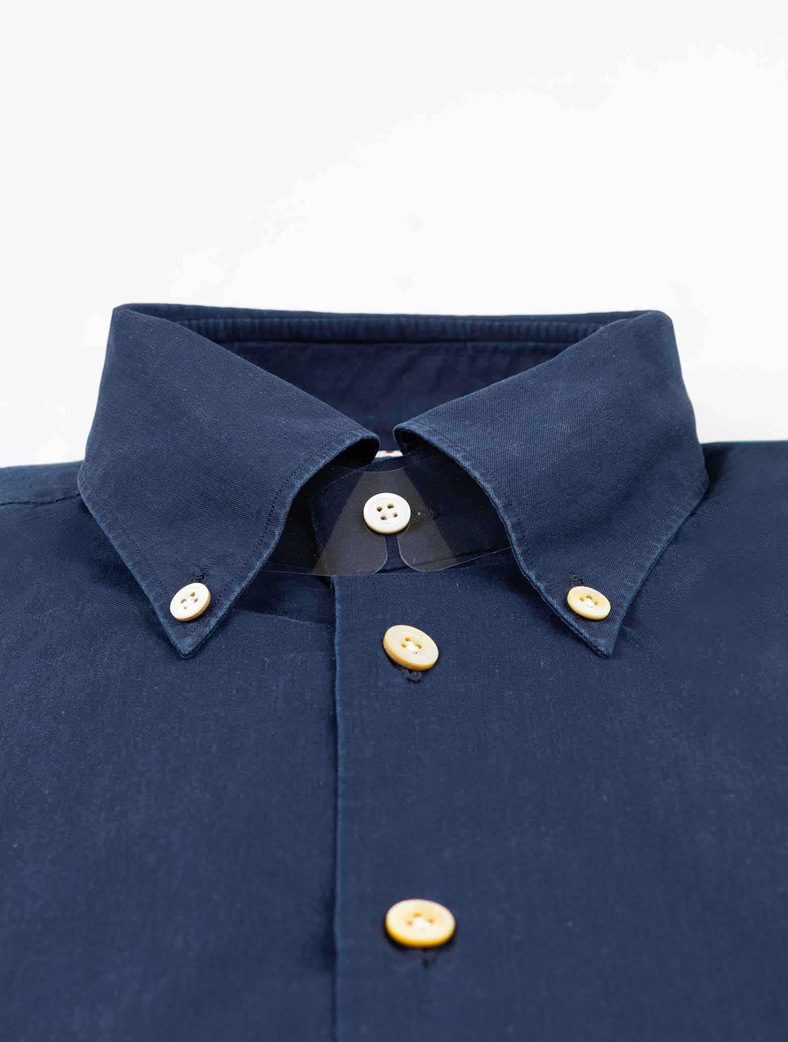 Kiton Blue Cotton Shirt