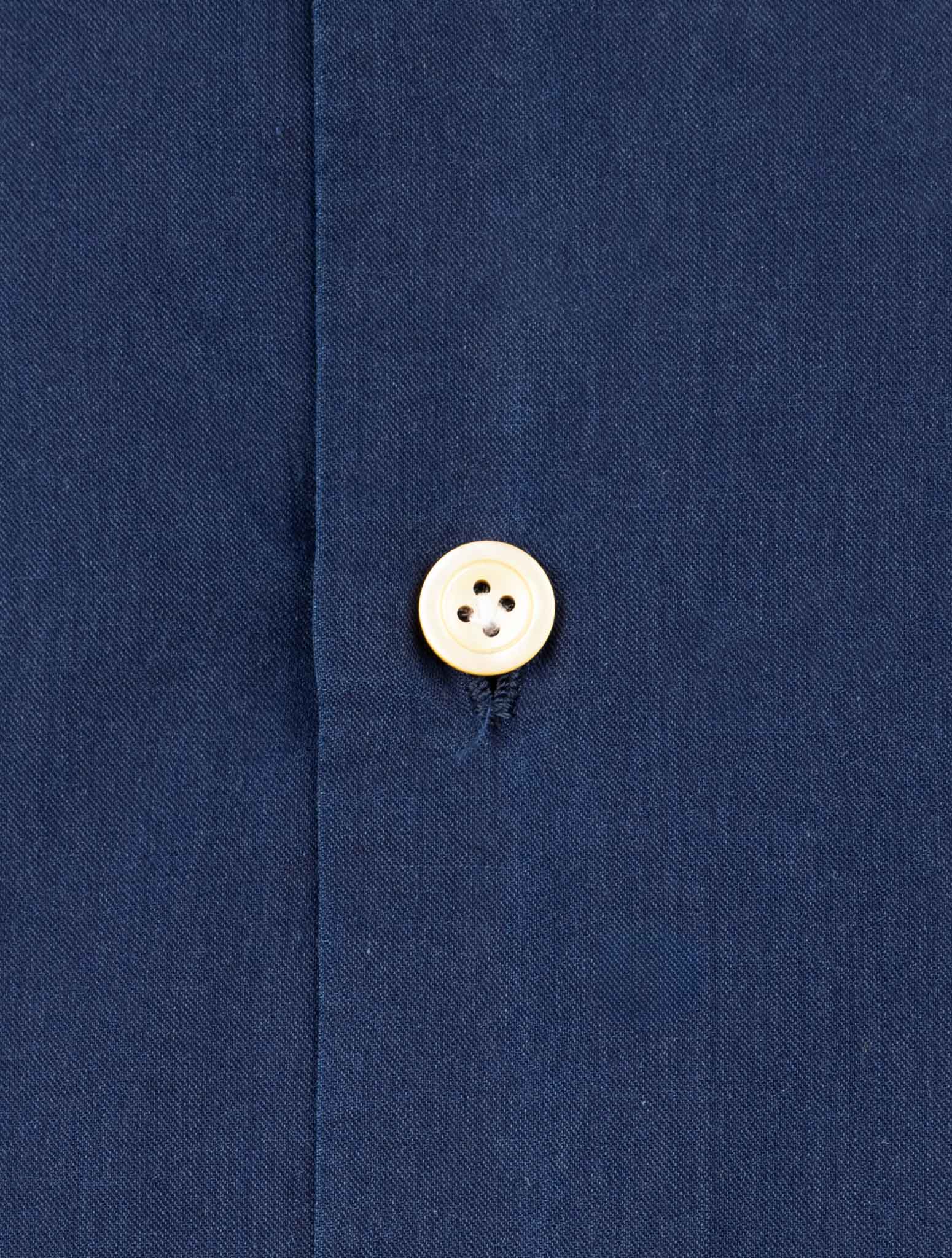 Kiton Blue Cotton Shirt