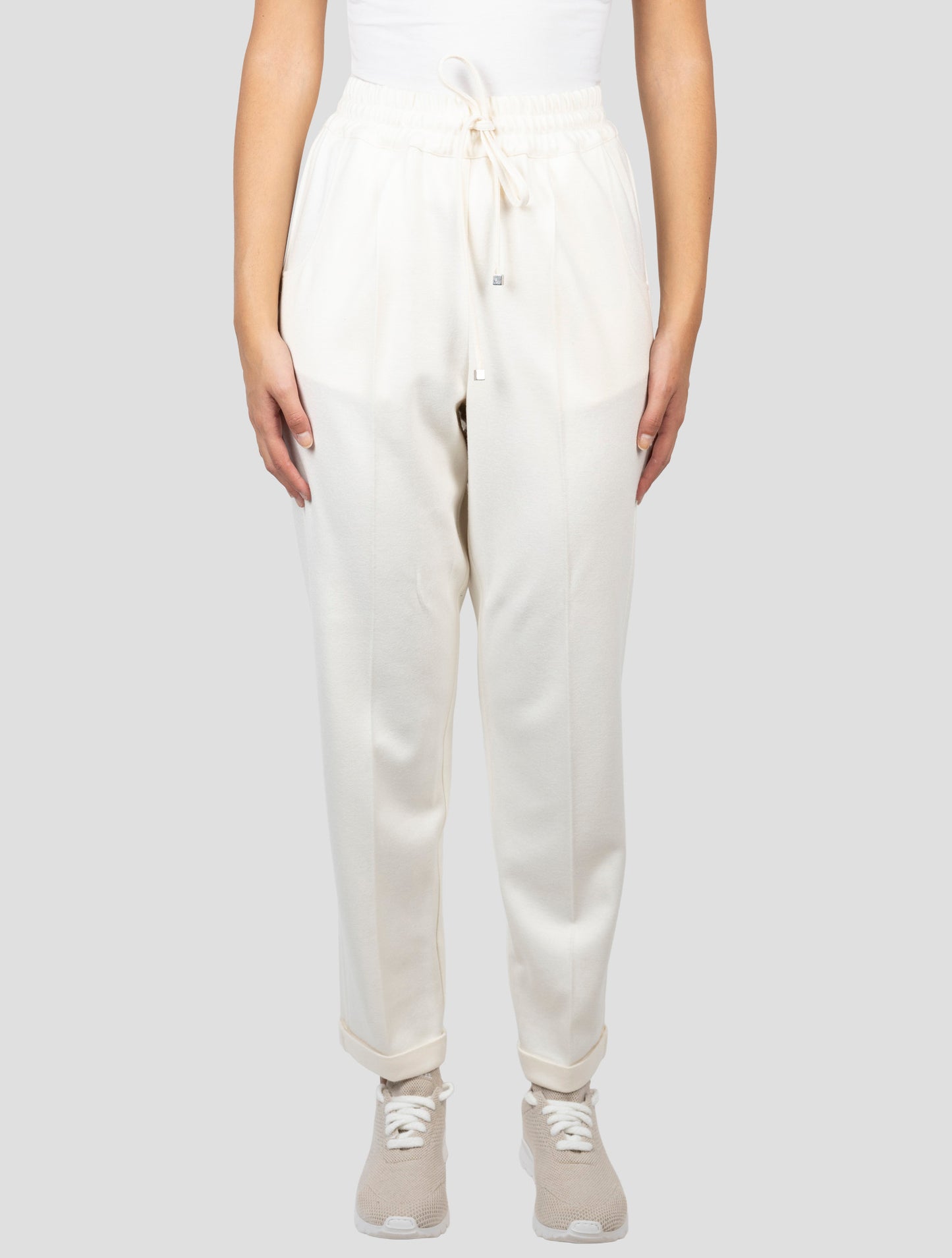 Kiton White Cashmere Pants