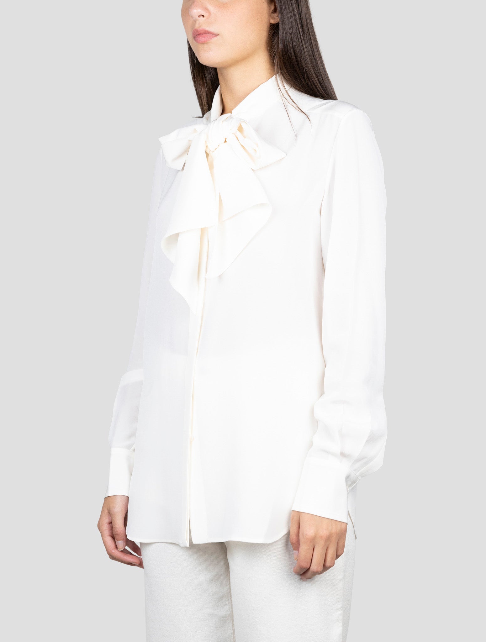 Kiton White Silk Shirt