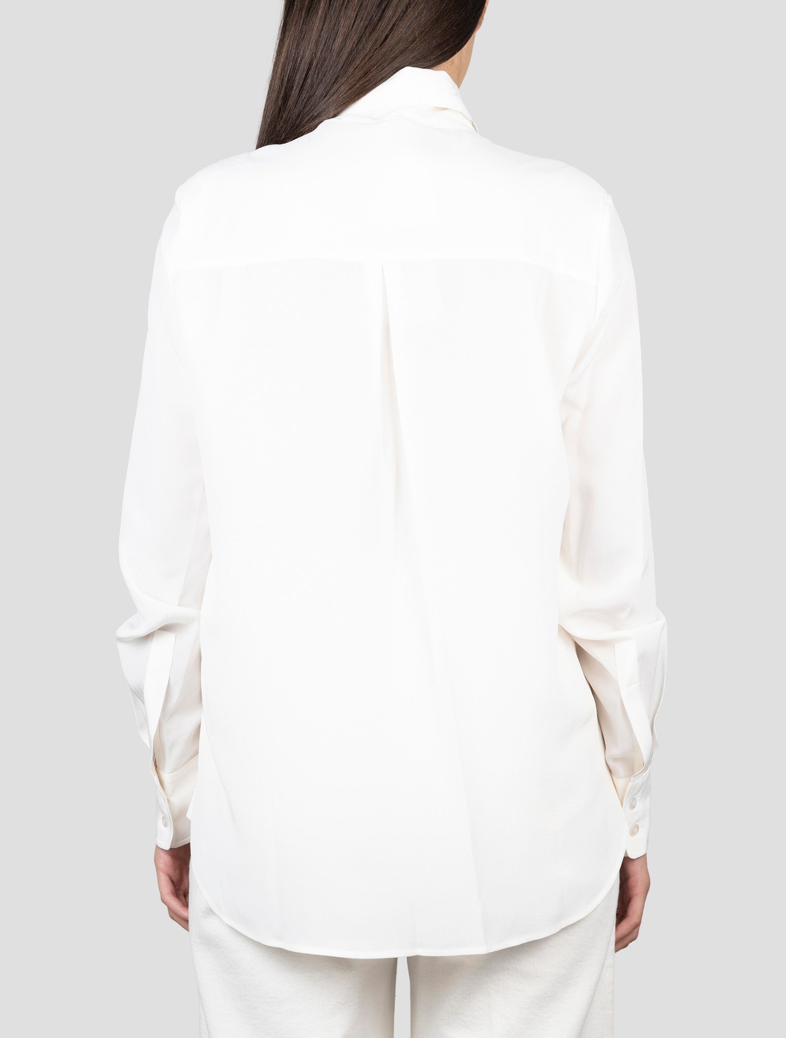Kiton White Silk Shirt