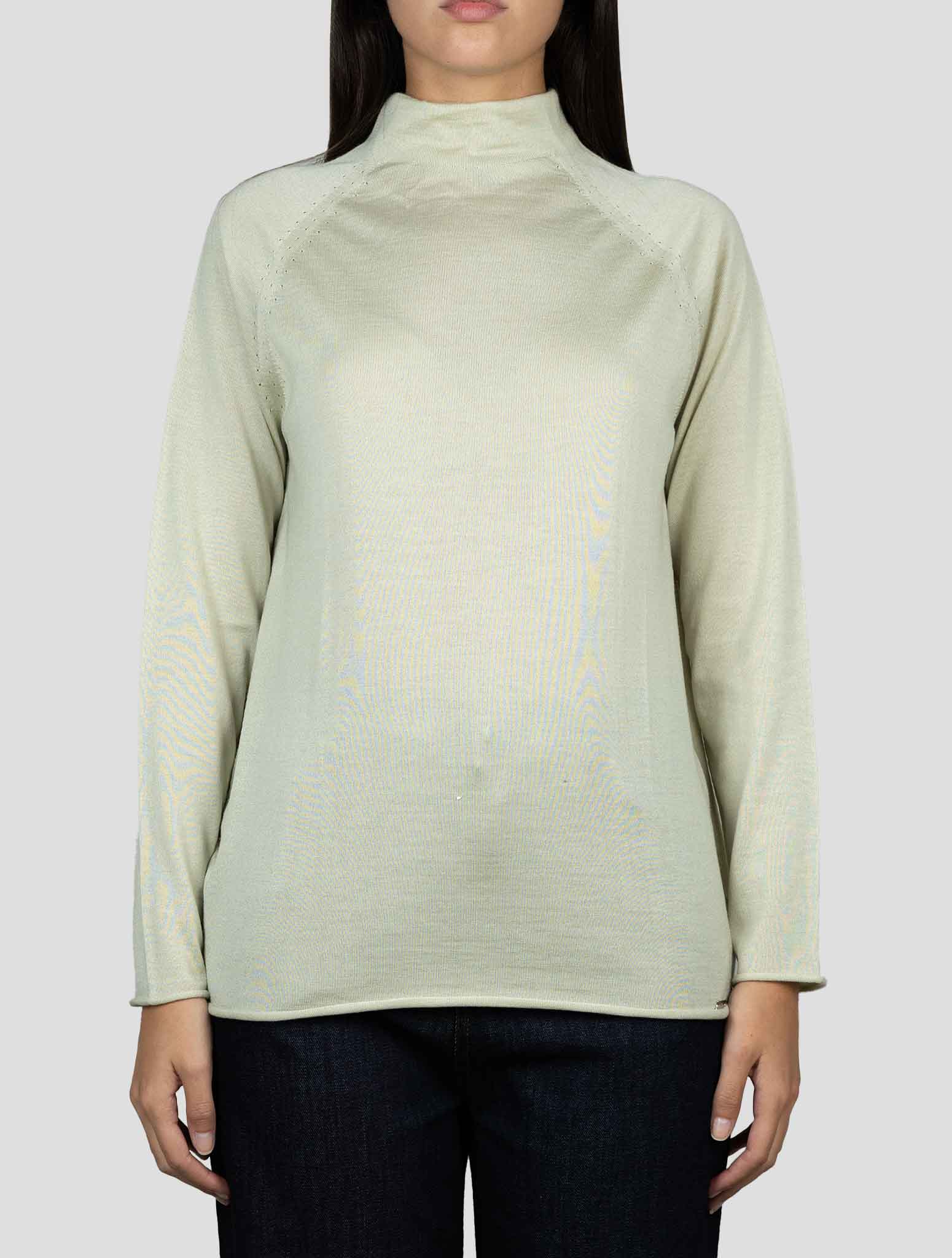 Kiton Green Cashmere Silk Sweater Turtleneck