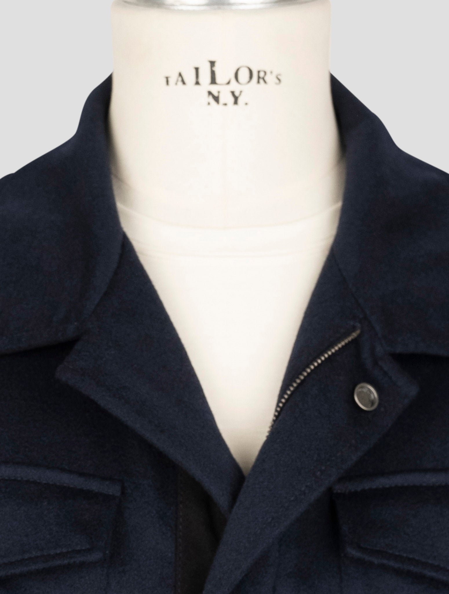 Kiton Blue Cashmere Coat