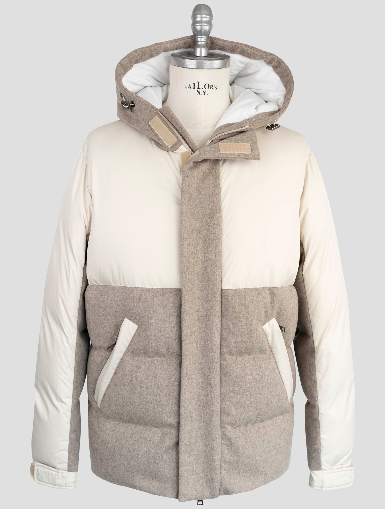 Kiton Multicolor Cashmere Coat front view