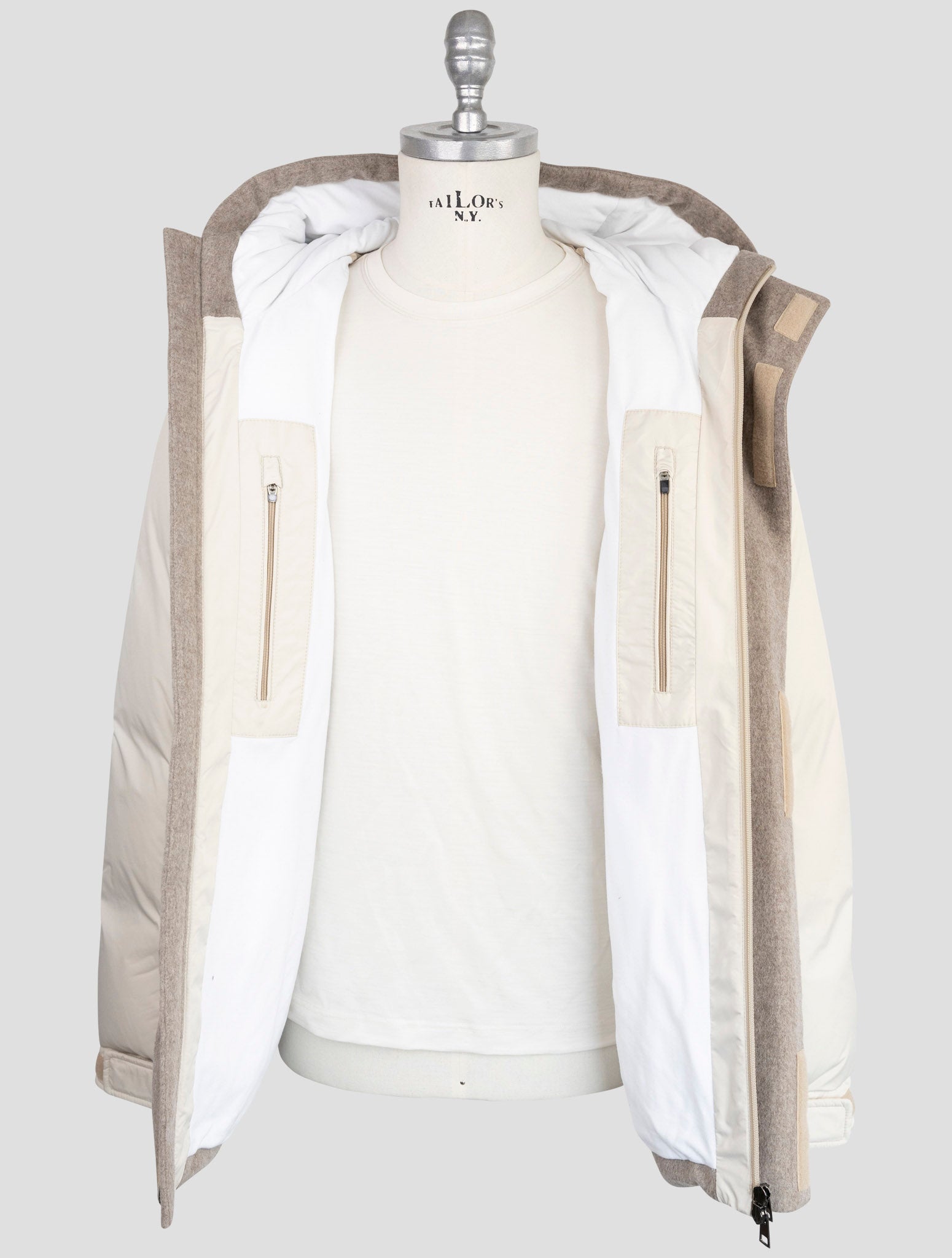 Kiton Multicolor Cashmere Coat side view