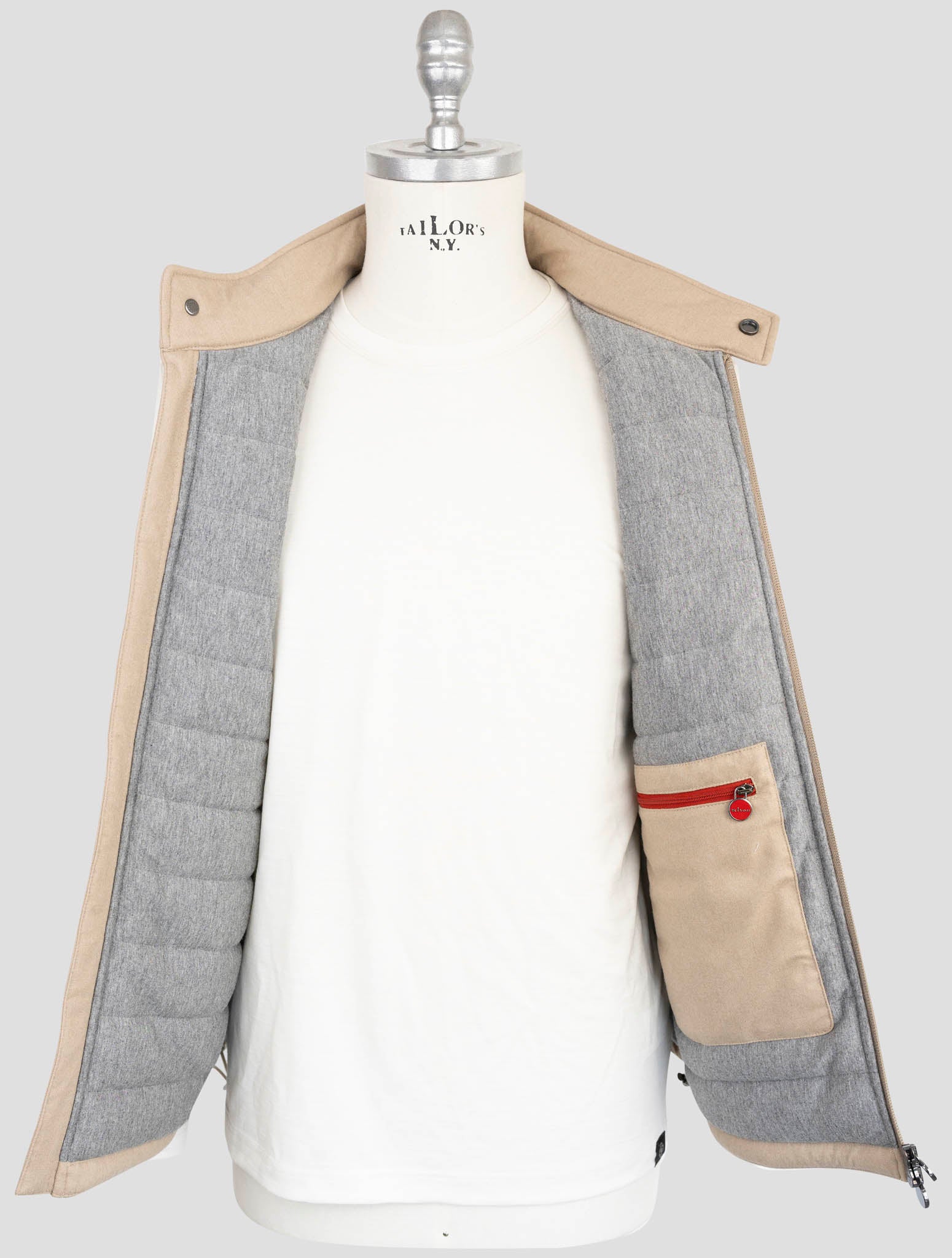 Kiton Brown Cashmere Pl Gilet Coat