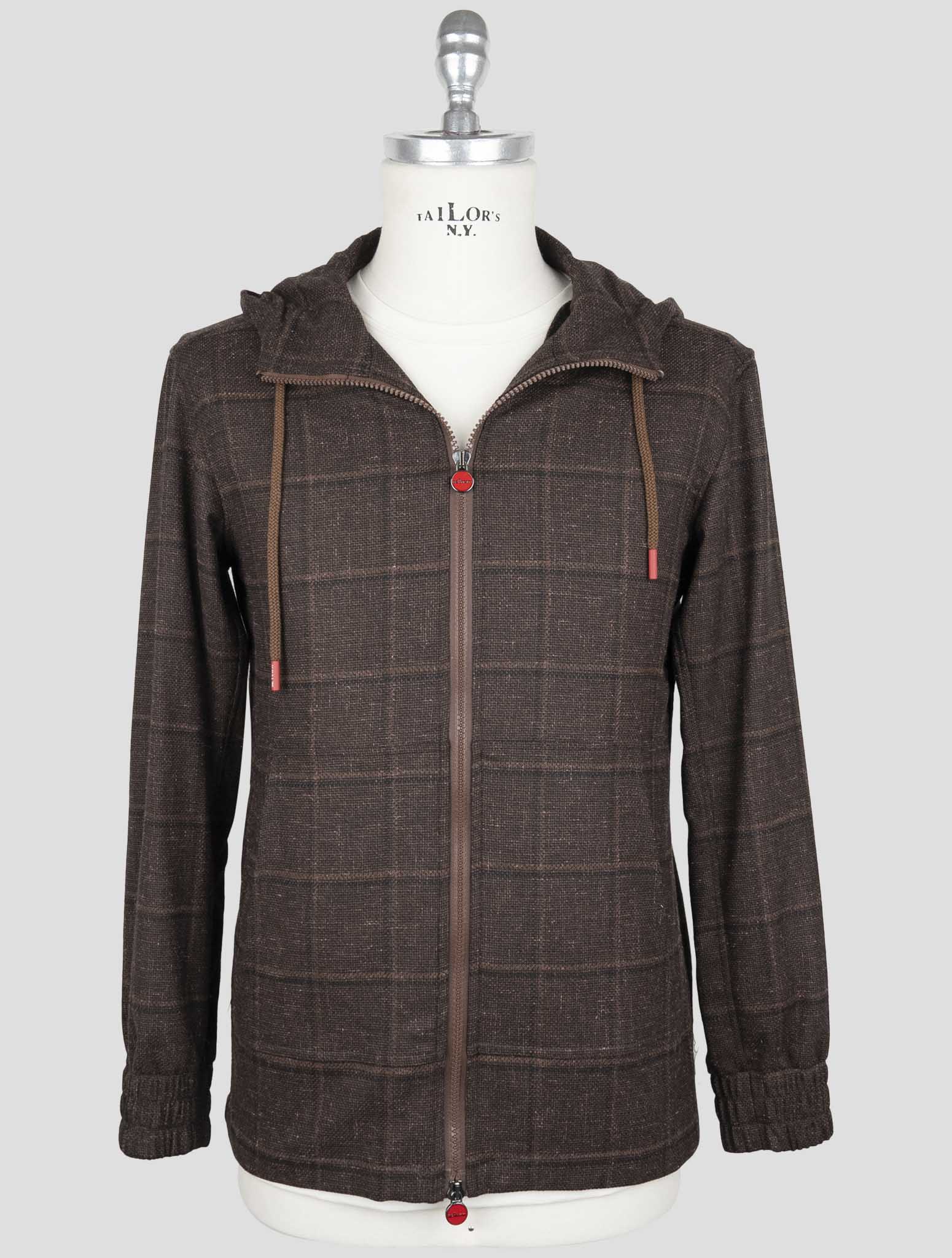 Kiton Brown Virgin Wool Linen Shirt Mariano