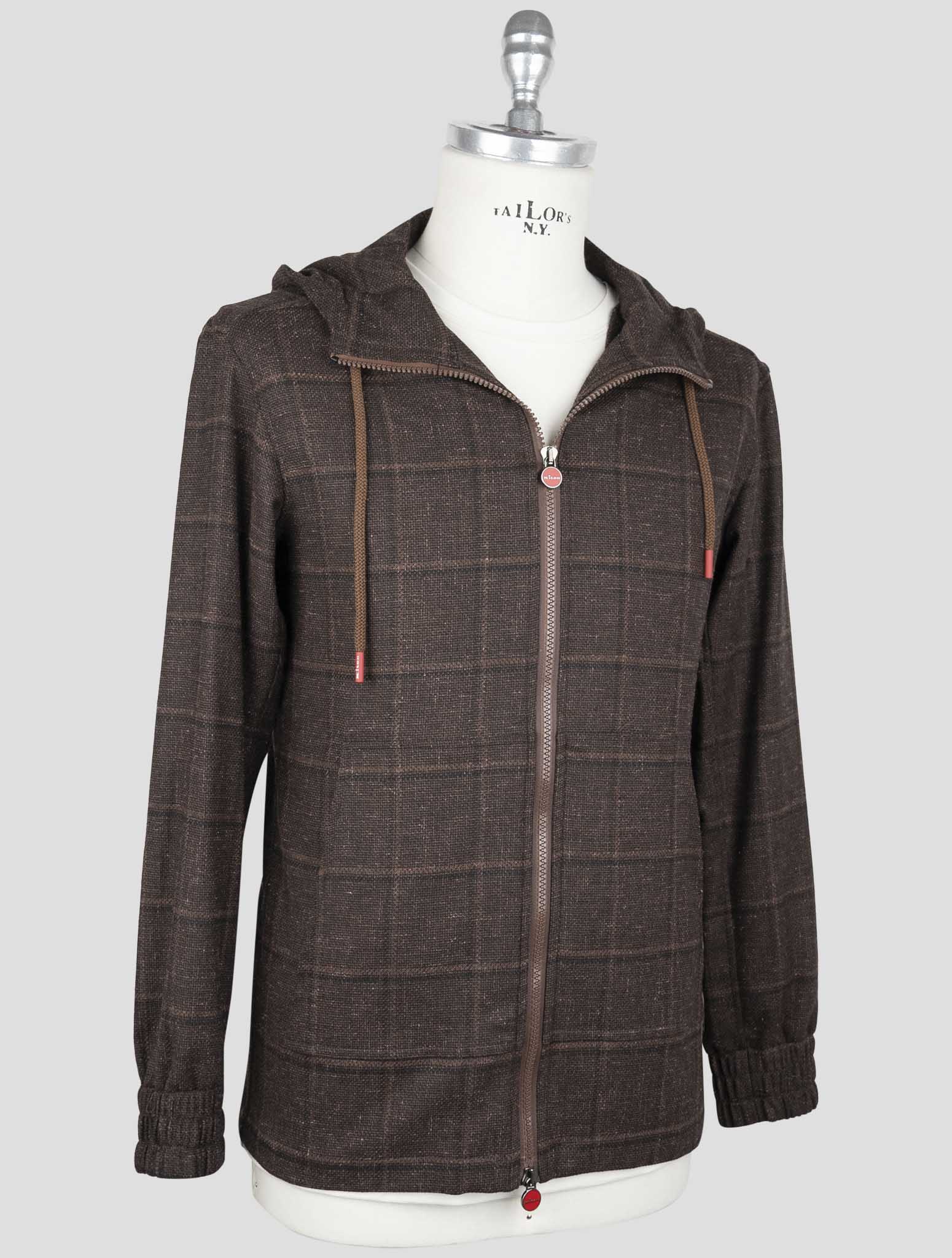 Kiton Brown Virgin Wool Linen Shirt Mariano