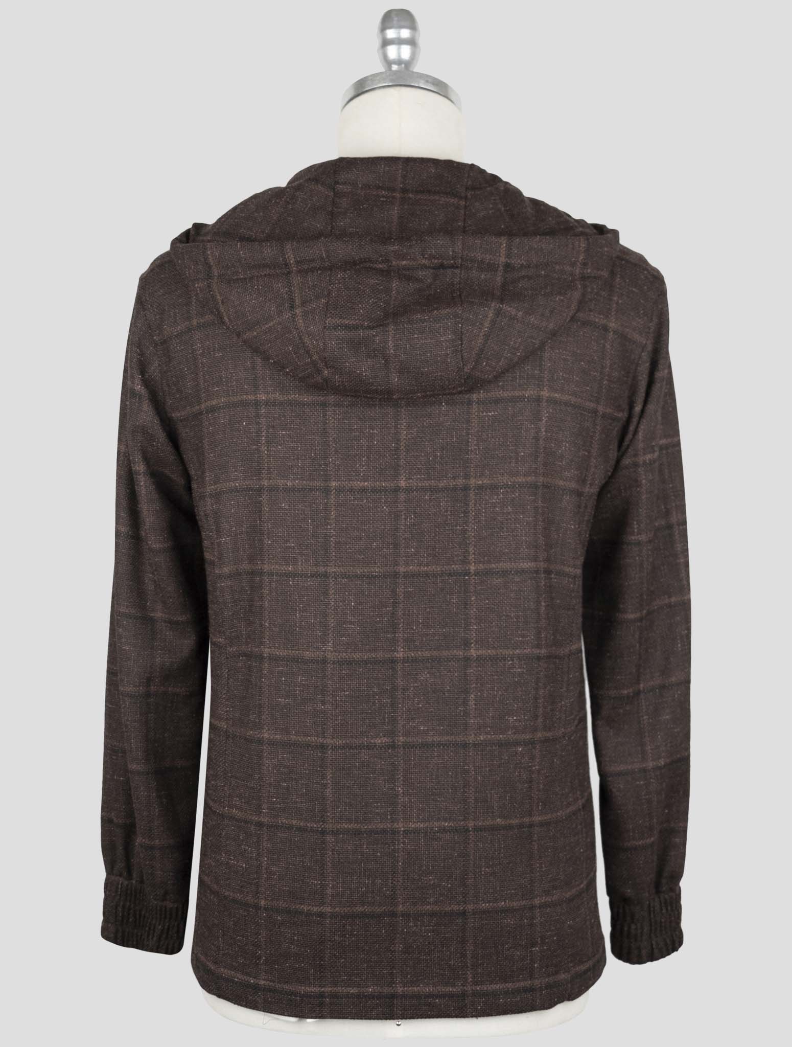 Kiton Brown Virgin Wool Linen Shirt Mariano
