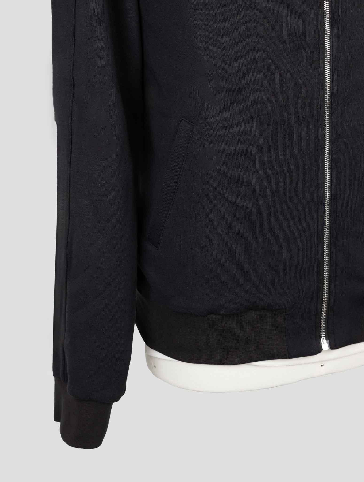 Kiton Knt Black Cotton Sweater Full Zip