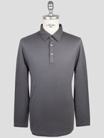 Kiton Taupe Cotton Cashmere Sweater Polo