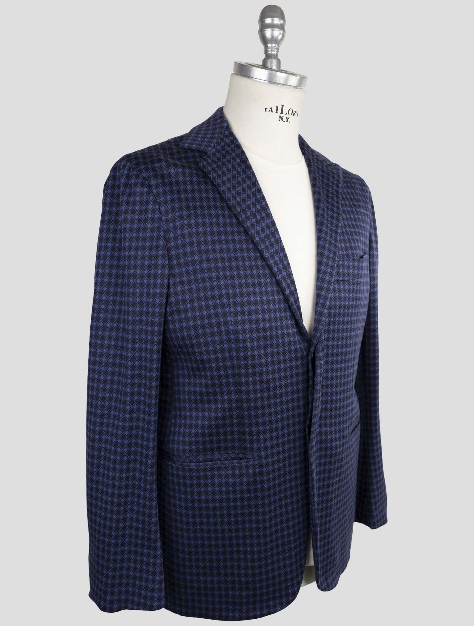 Kiton KNT Blue Cotton Cashmere Pa Blazer