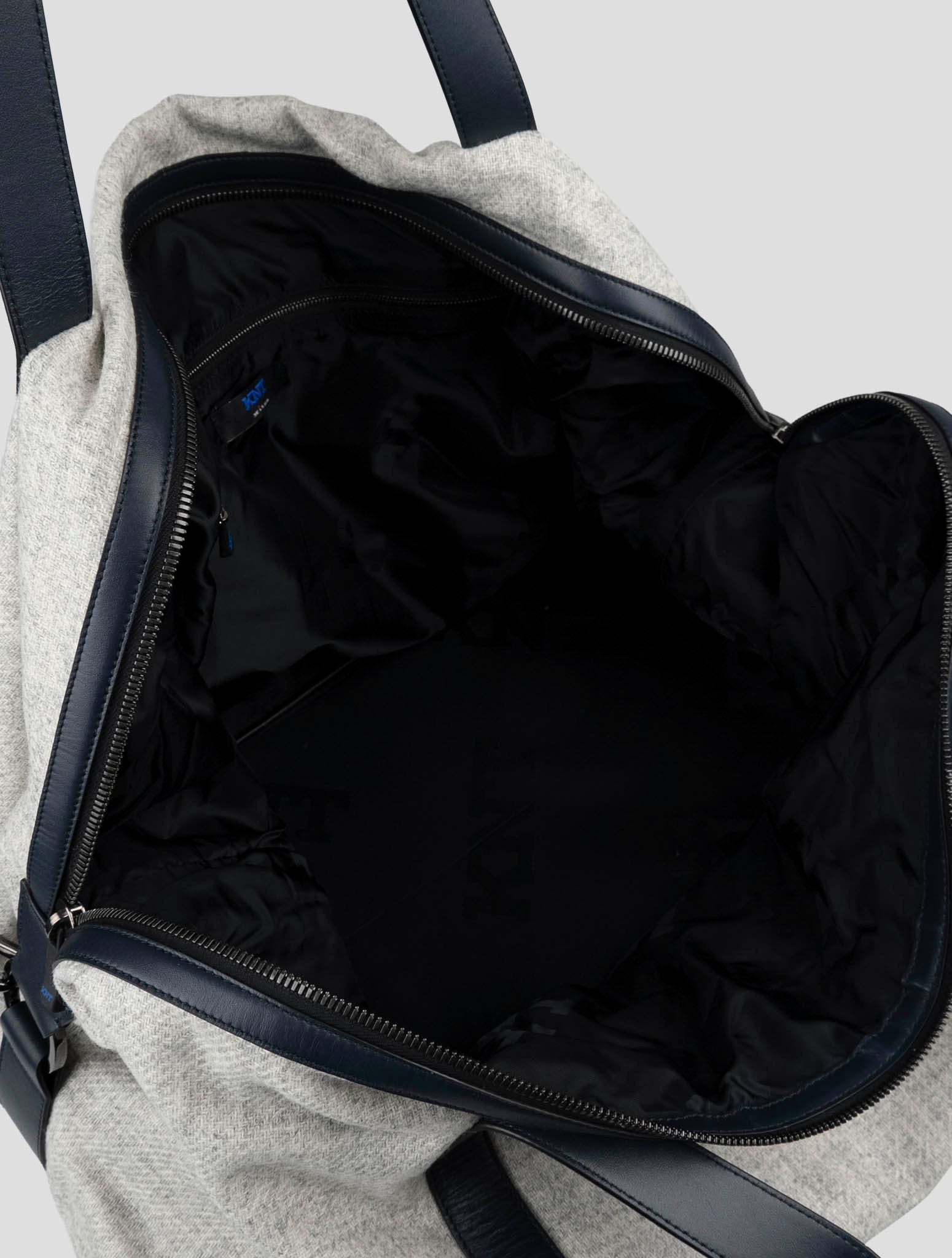 Kiton Knt Gray Wool Travel Bag
