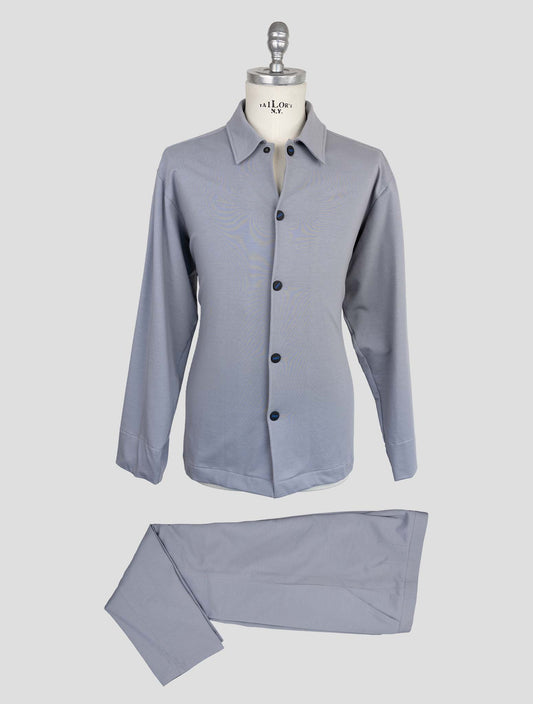 Kiton KNT Light Gray Cotton EA Tracksuit styled casually