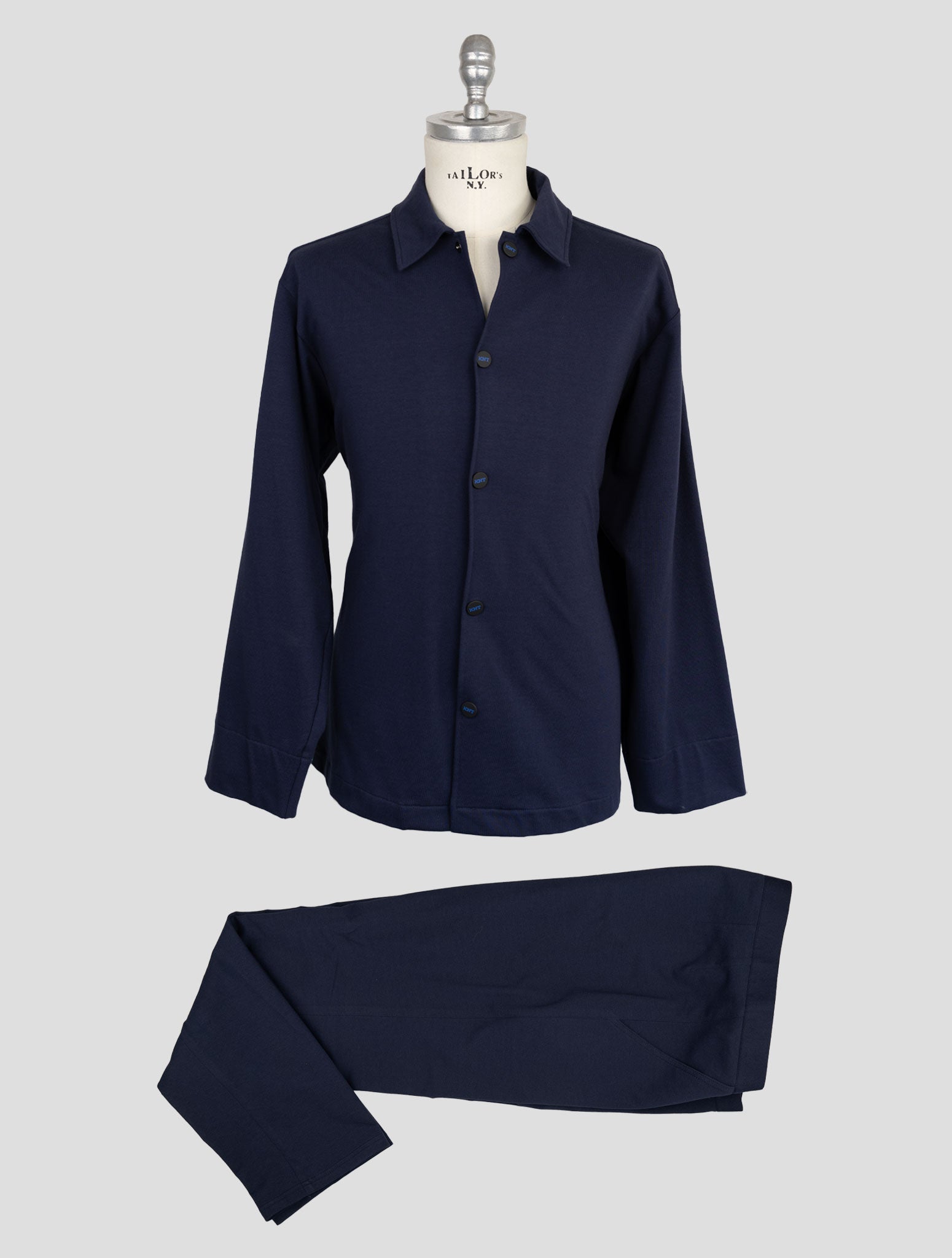 Kiton Knt Blue Cotton Ea Tracksuit